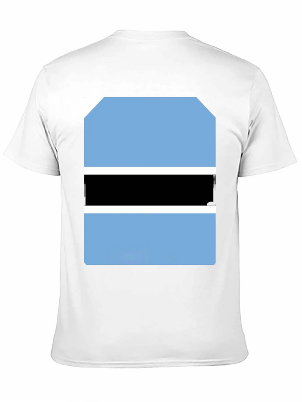 Botswana Flag Graphic Tee - Black Cotton T-Shirt product image 10