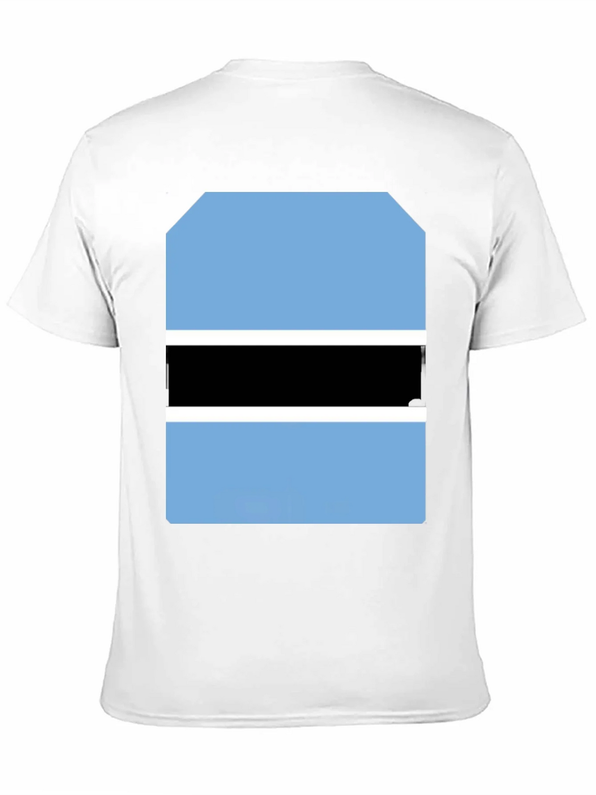 Botswana Flag Graphic Tee - Black Cotton T-Shirt product image 10