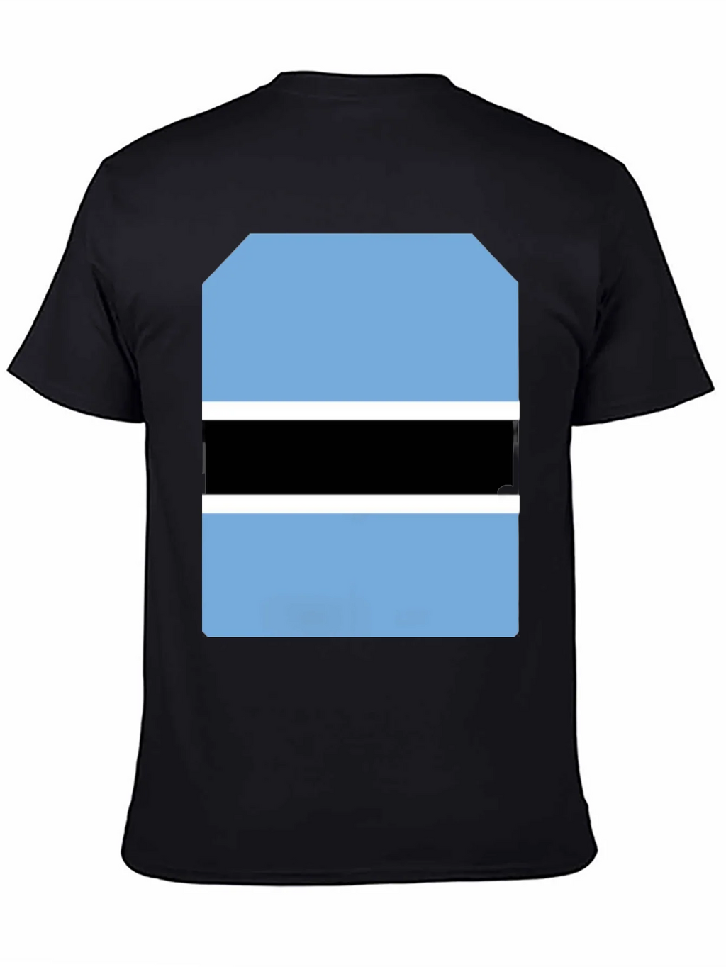 Botswana Flag Graphic Tee - Black Cotton T-Shirt product image 4