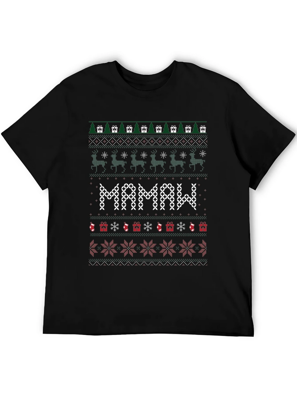 Mamaw Ugly Christmas Sweater T-Shirt product image 5