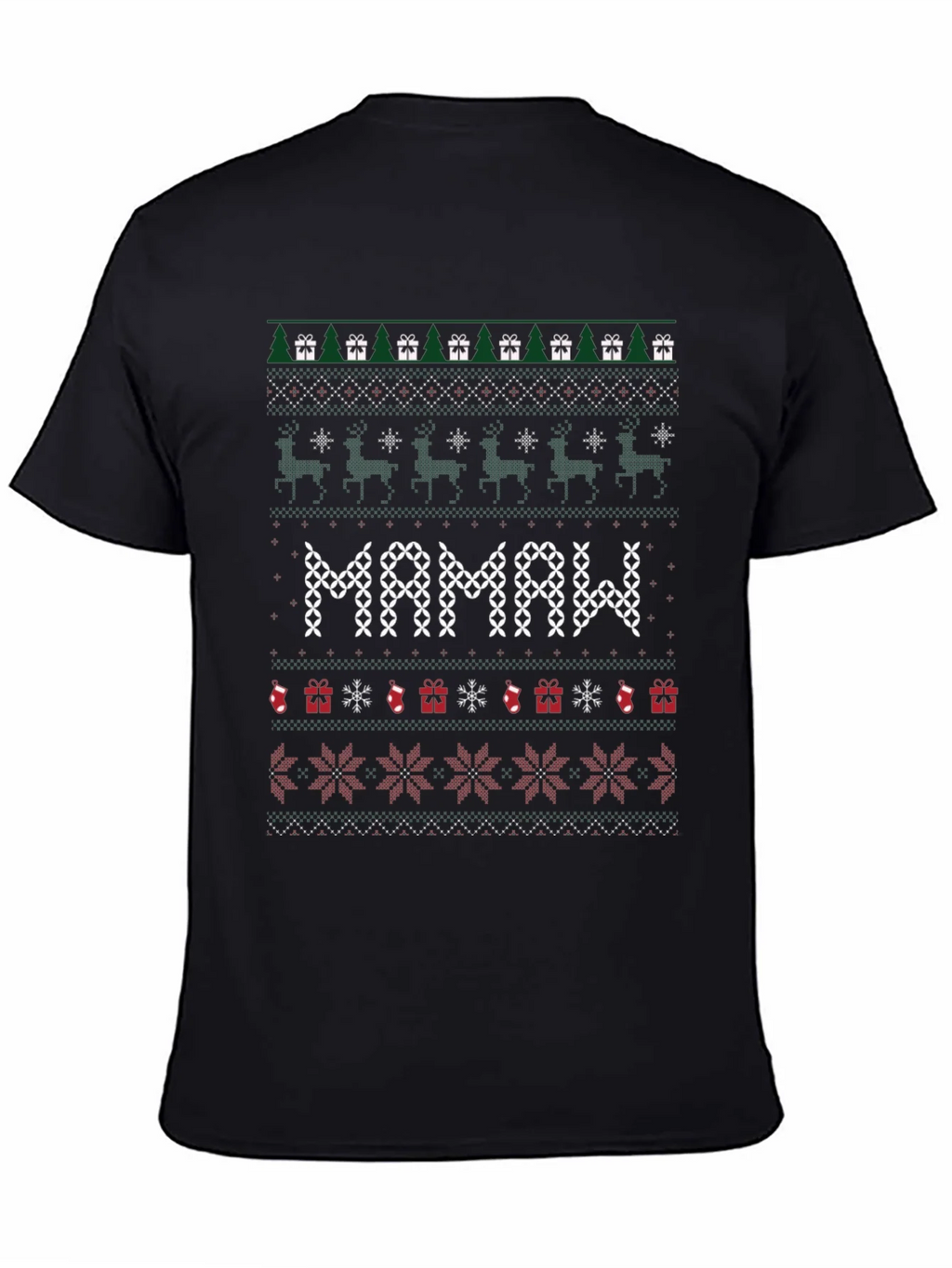 Mamaw Ugly Christmas Sweater T-Shirt product image 4