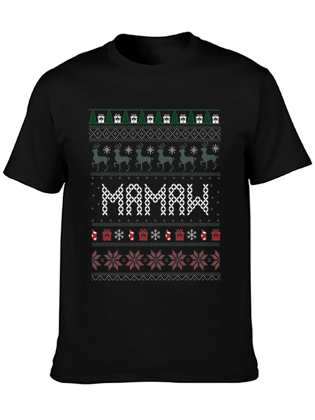 Mamaw Ugly Christmas Sweater T-Shirt product image 3