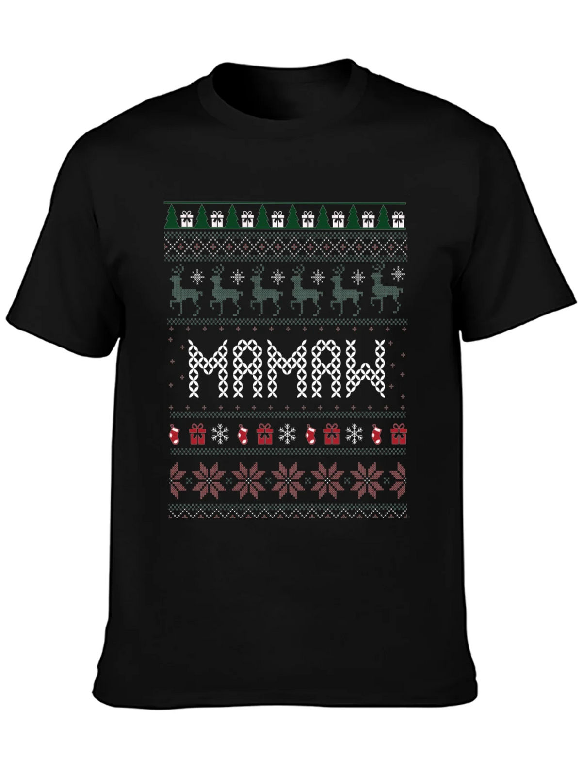 Mamaw Ugly Christmas Sweater T-Shirt product image 3