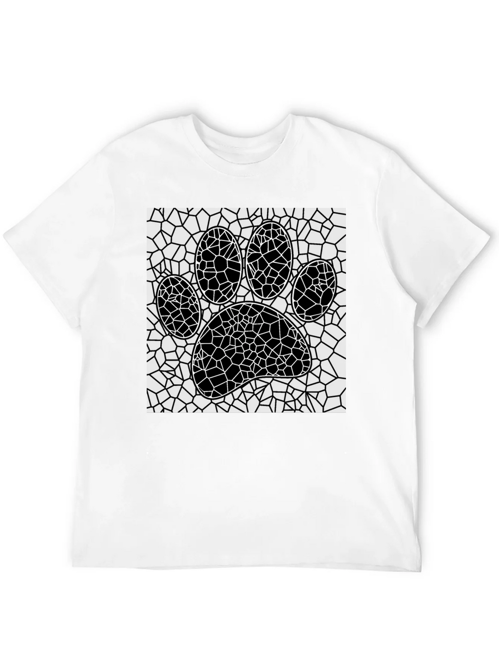 Mosaic Paw Print T-Shirt - Abstract Pet Lover Tee product image 11