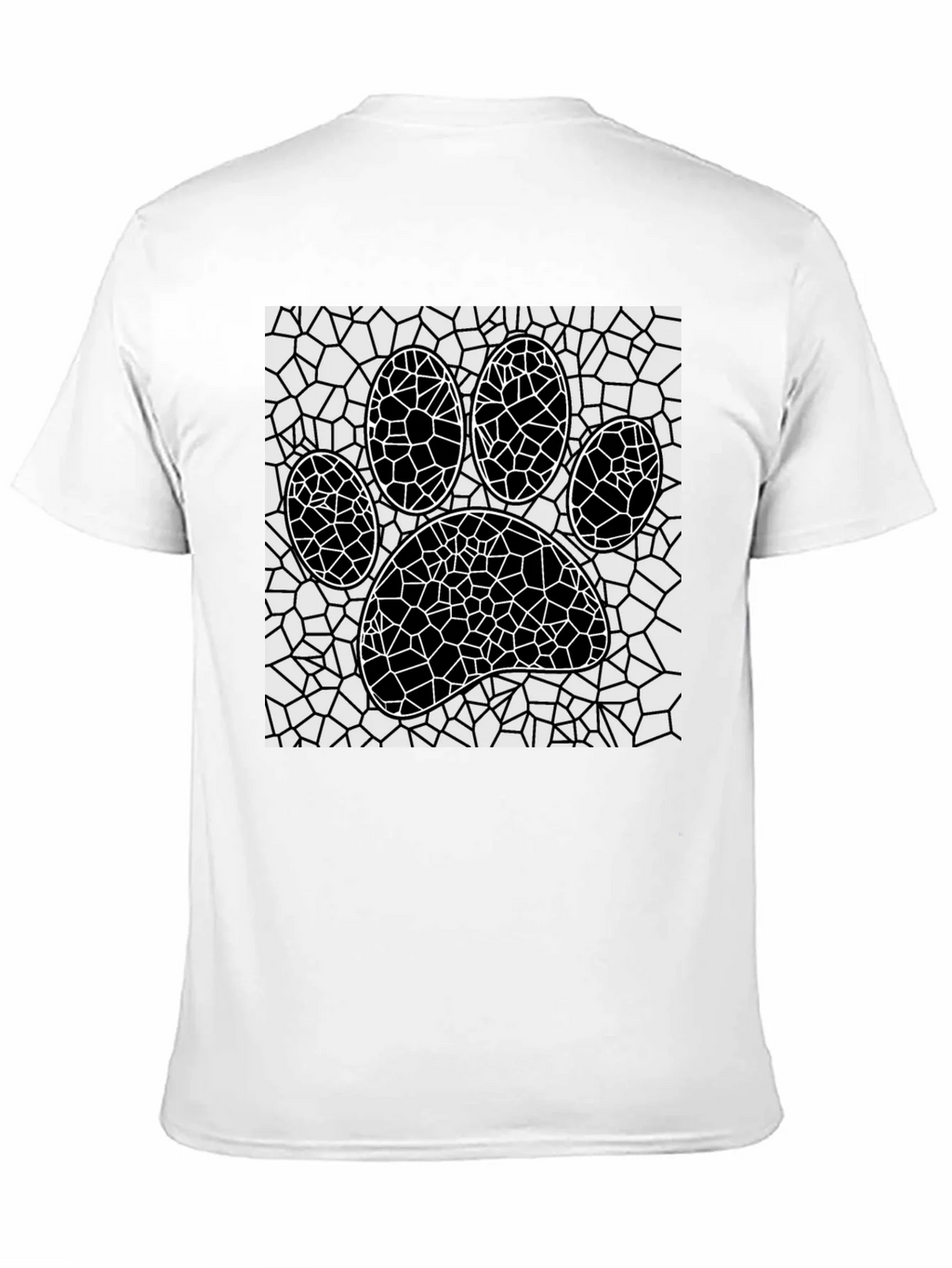 Mosaic Paw Print T-Shirt - Abstract Pet Lover Tee product image 10