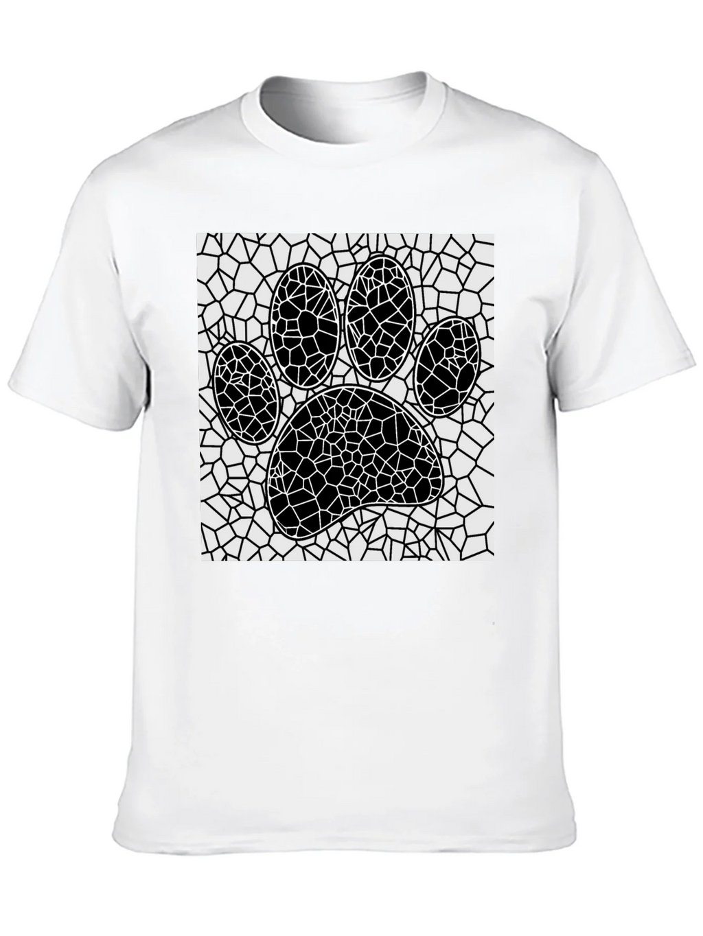Mosaic Paw Print T-Shirt - Abstract Pet Lover Tee product image 9