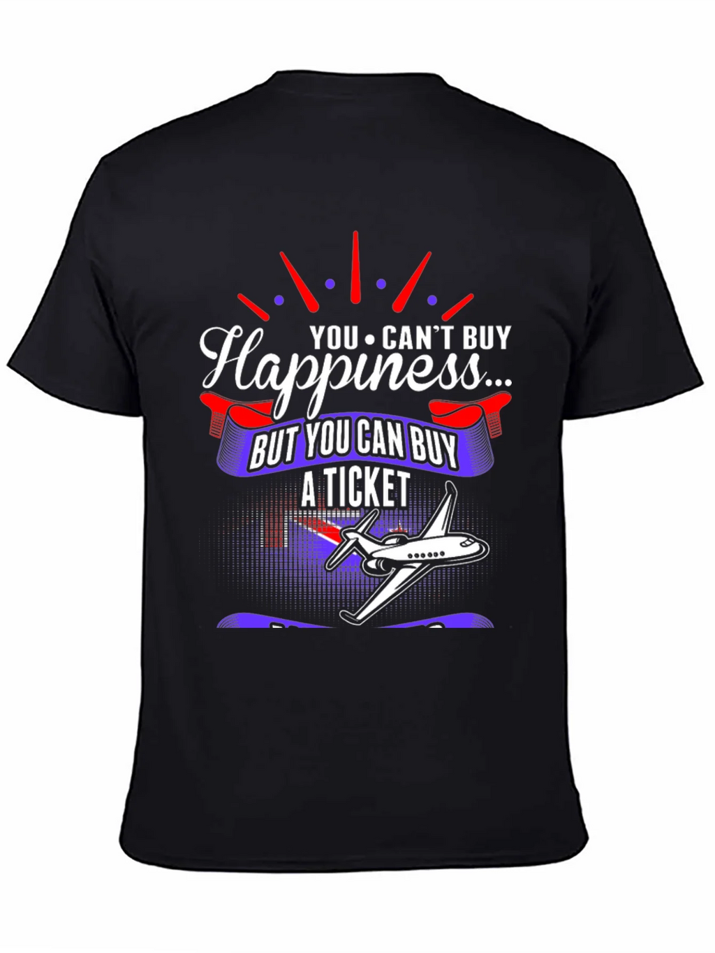 Happiness Ticket Graphic Tee | Plane Lover Shirt product image 4