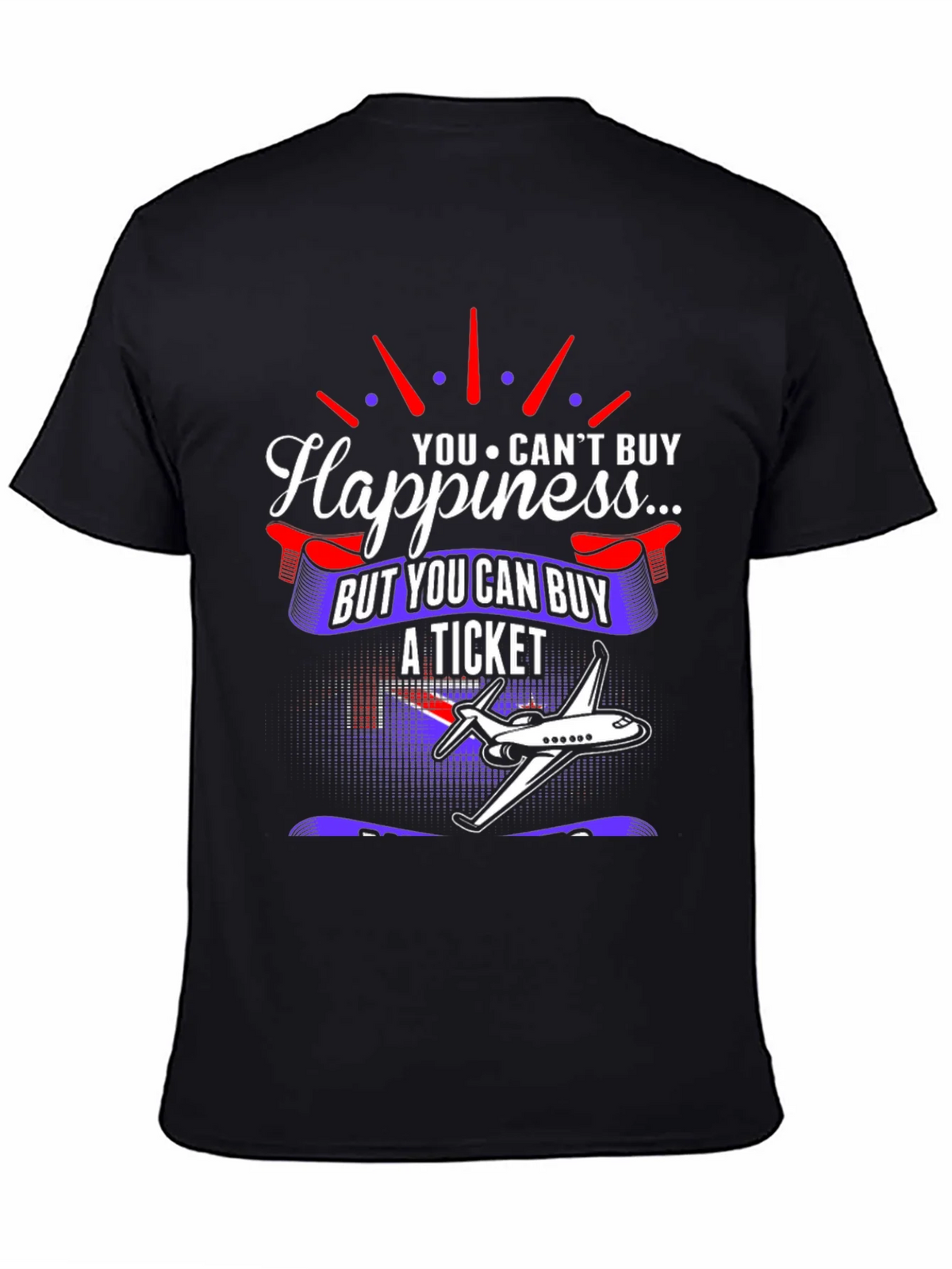 Happiness Ticket Graphic Tee | Plane Lover Shirt product image 4