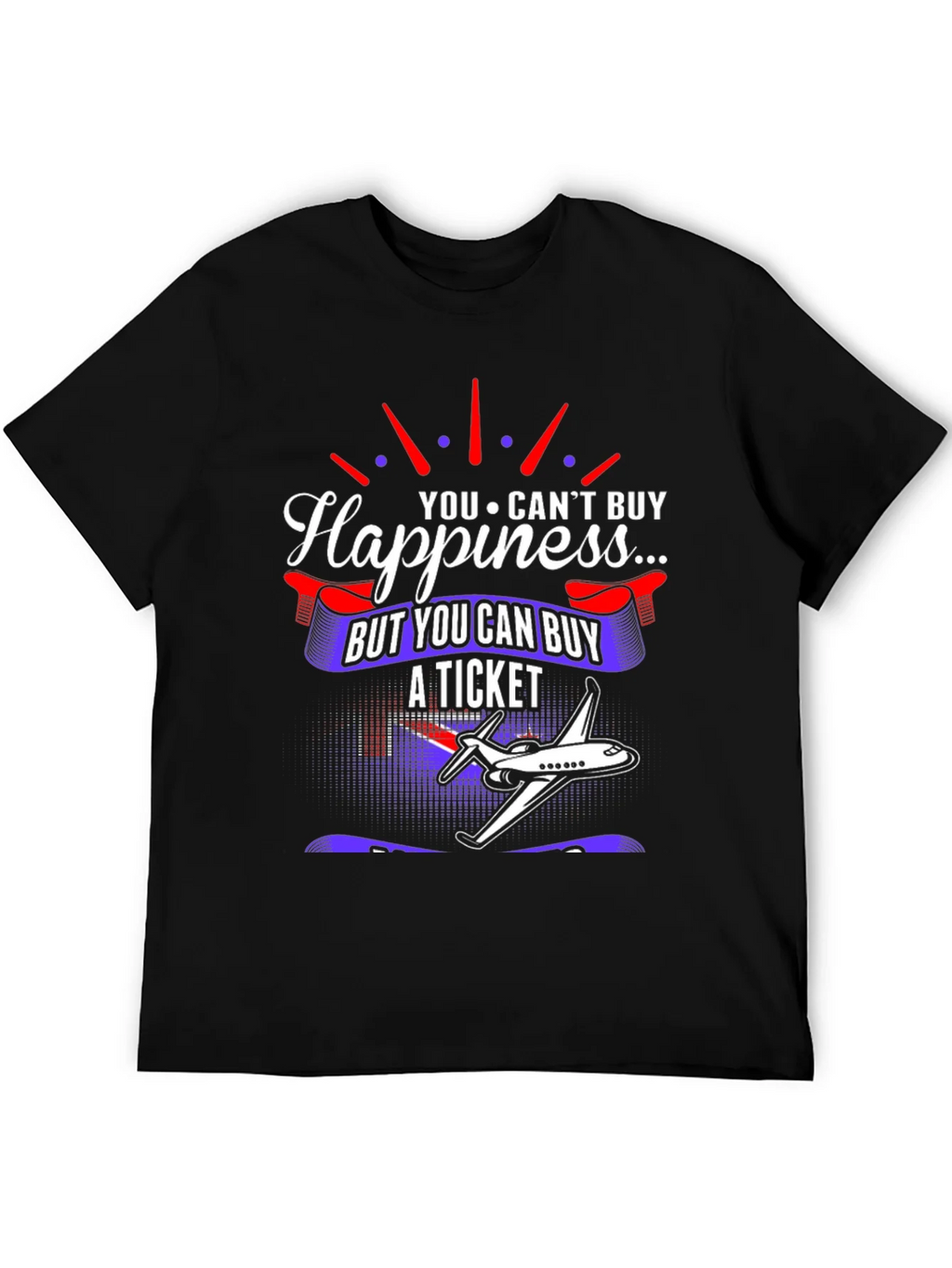 Happiness Ticket Graphic Tee | Plane Lover Shirt product image 5