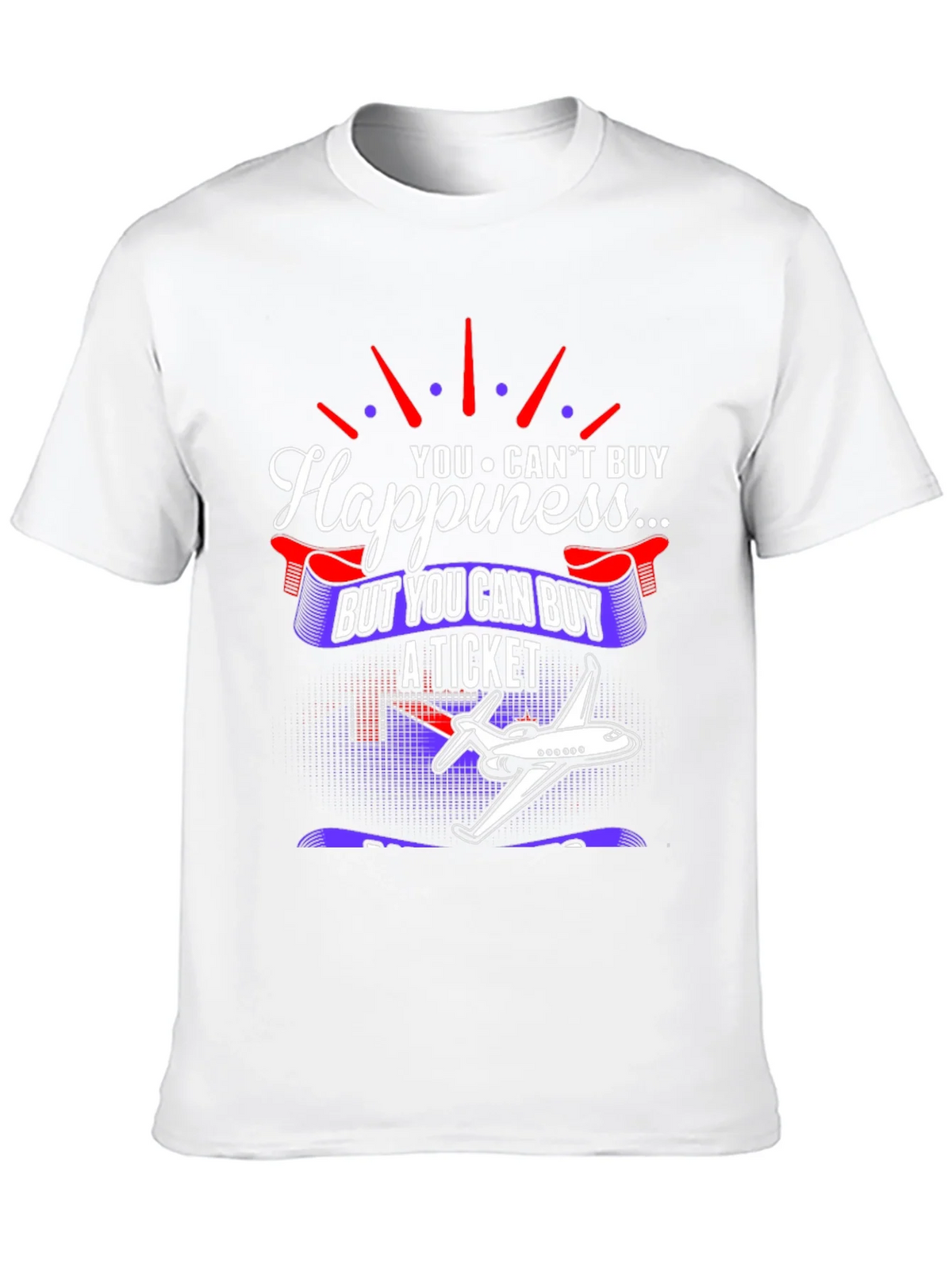 Happiness Ticket Graphic Tee | Plane Lover Shirt product image 9