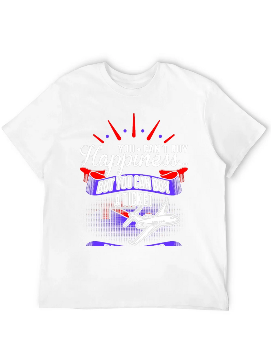 Happiness Ticket Graphic Tee | Plane Lover Shirt product image 11