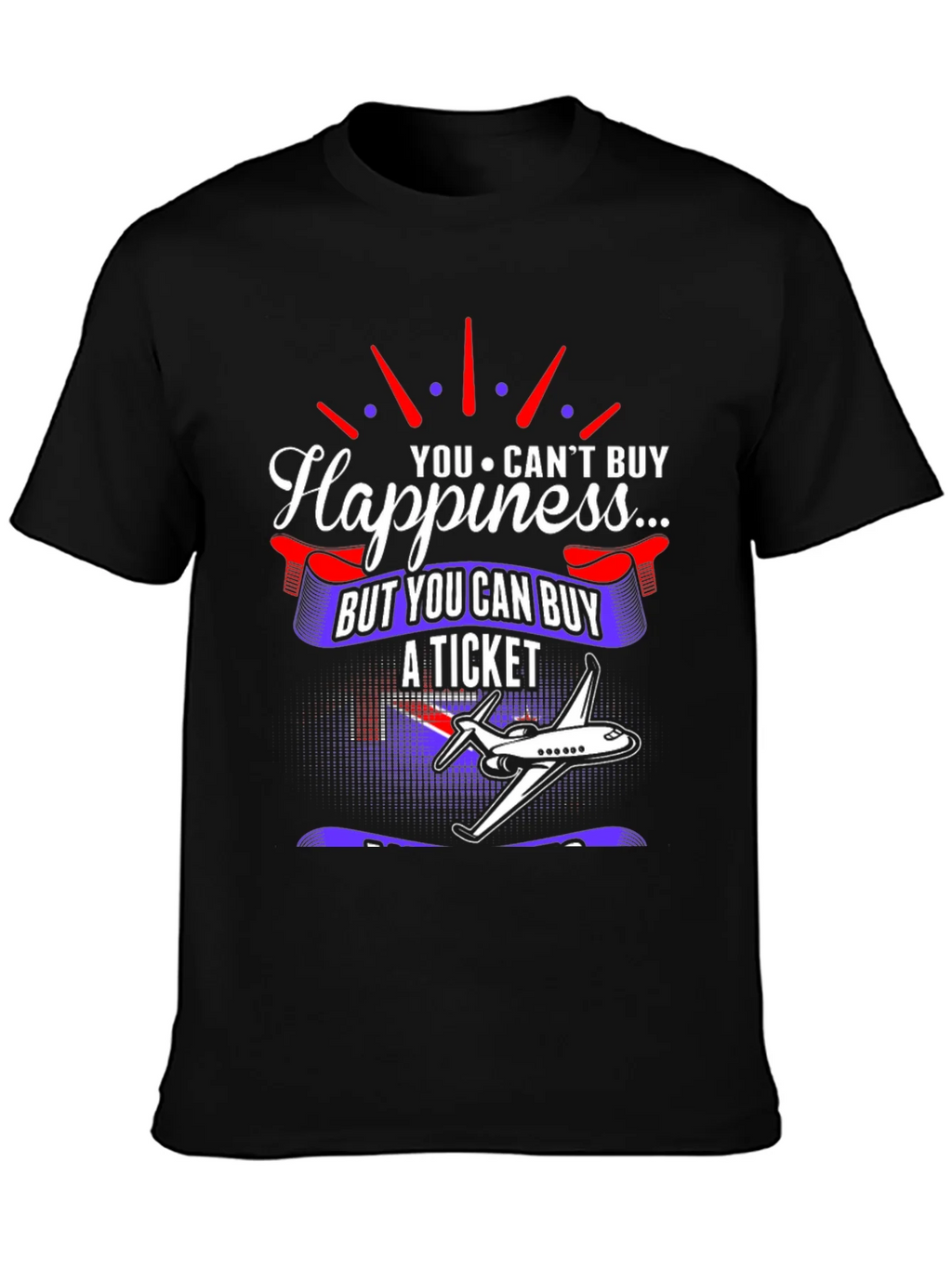 Happiness Ticket Graphic Tee | Plane Lover Shirt product image 3