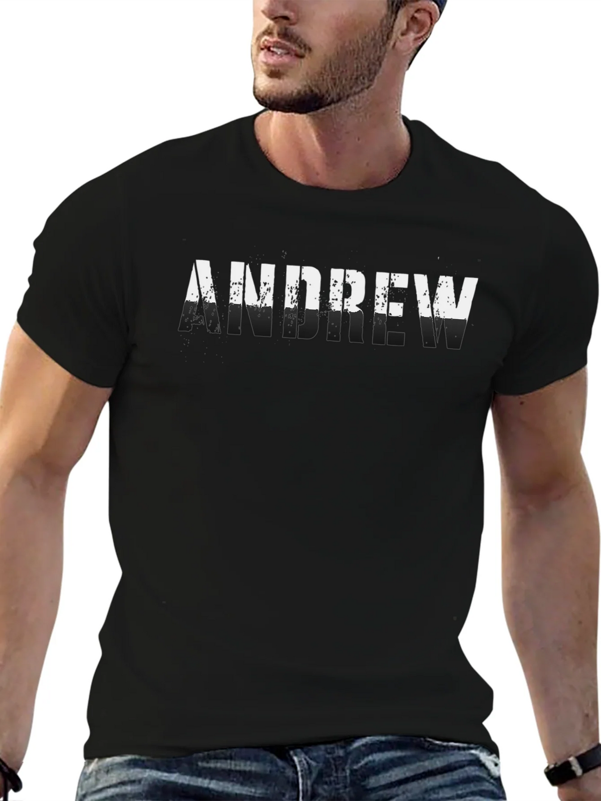 Andrew Mens Black Graphic T-Shirt product image 6