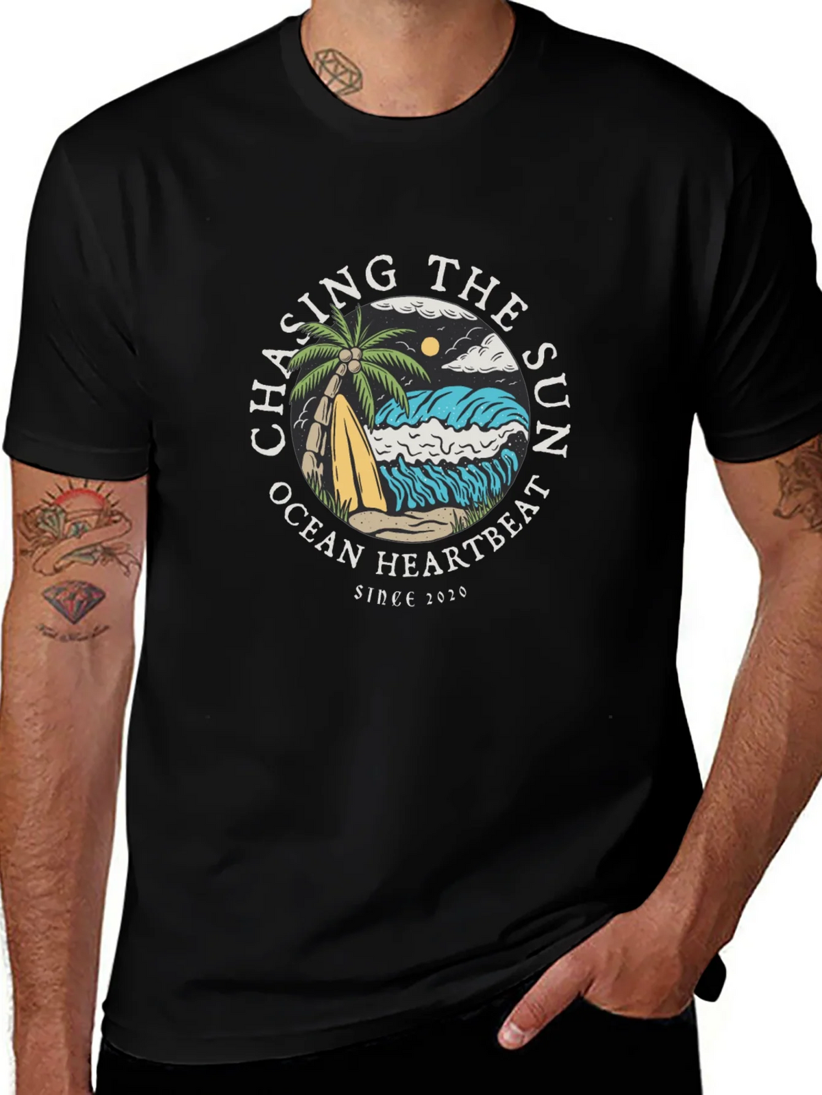 Chasing the Sun Graphic Tee - Ocean Heartbeat T-Shirt product image 1
