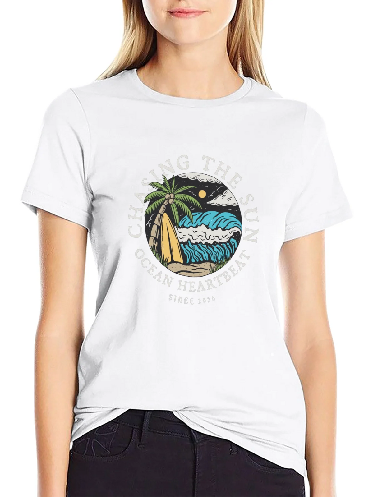 Chasing the Sun Graphic Tee - Ocean Heartbeat T-Shirt product image 8