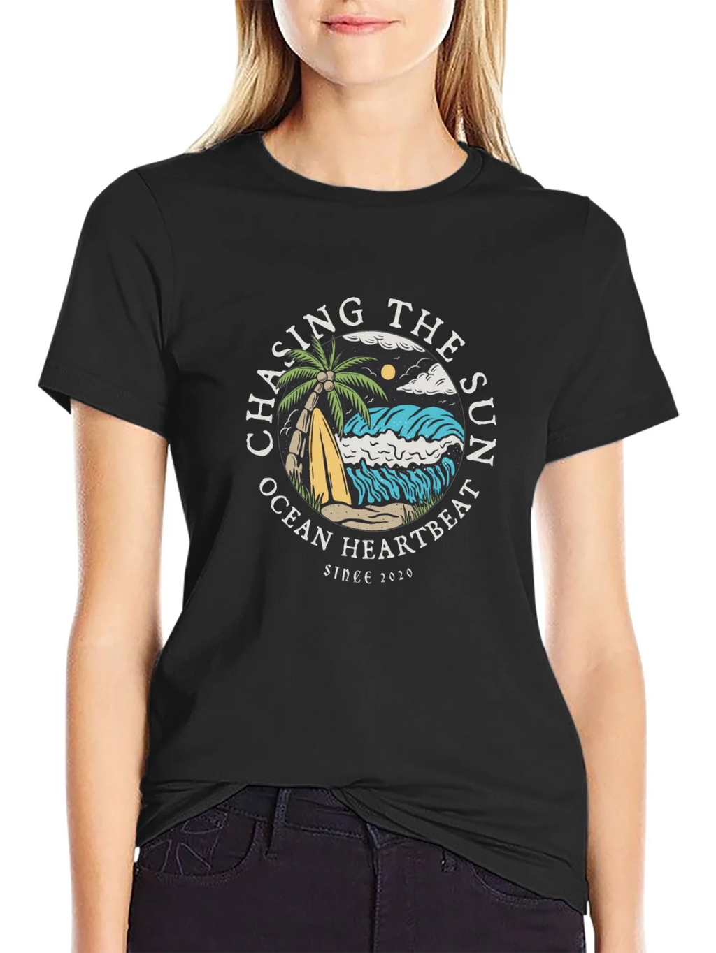 Chasing the Sun Graphic Tee - Ocean Heartbeat T-Shirt product image 2