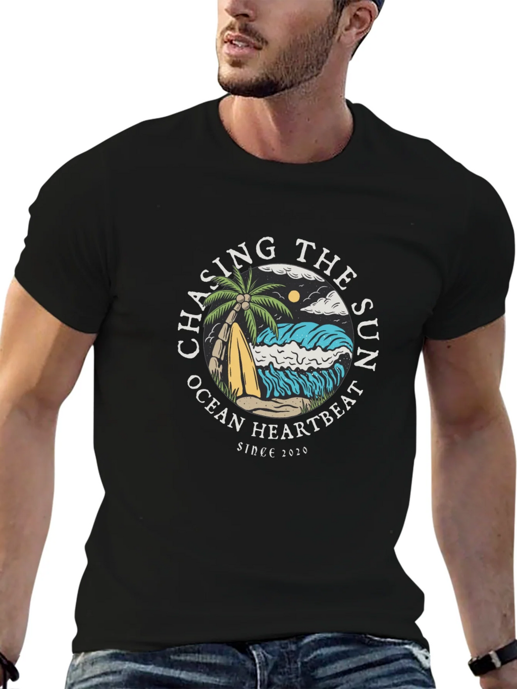 Chasing the Sun Graphic Tee - Ocean Heartbeat T-Shirt product image 6