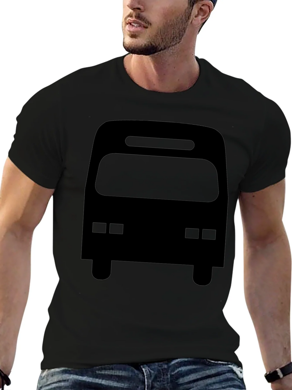 Black Bus Graphic Tee - Mens Casual T-Shirt product image 6