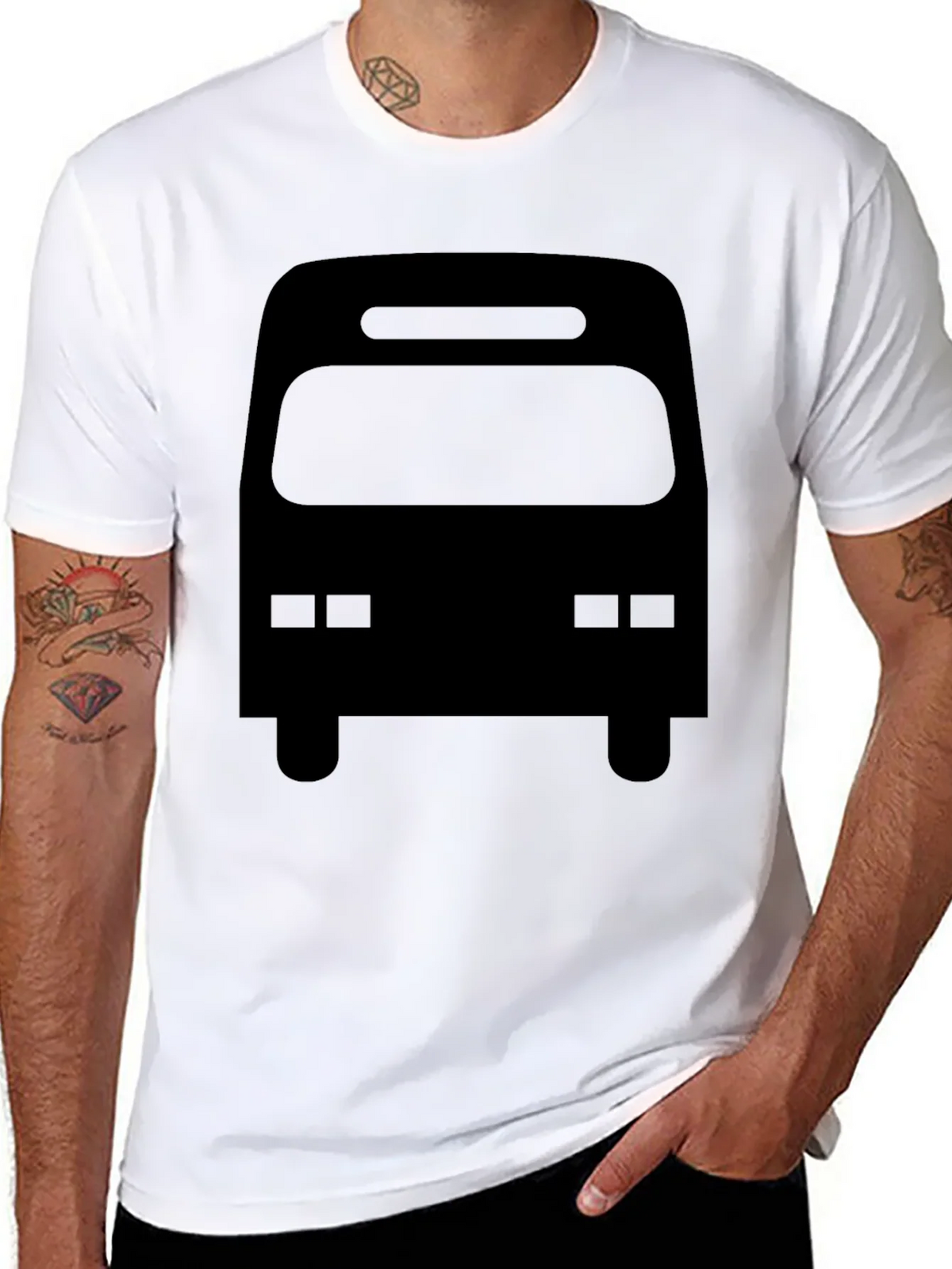 Black Bus Graphic Tee - Mens Casual T-Shirt product image 7