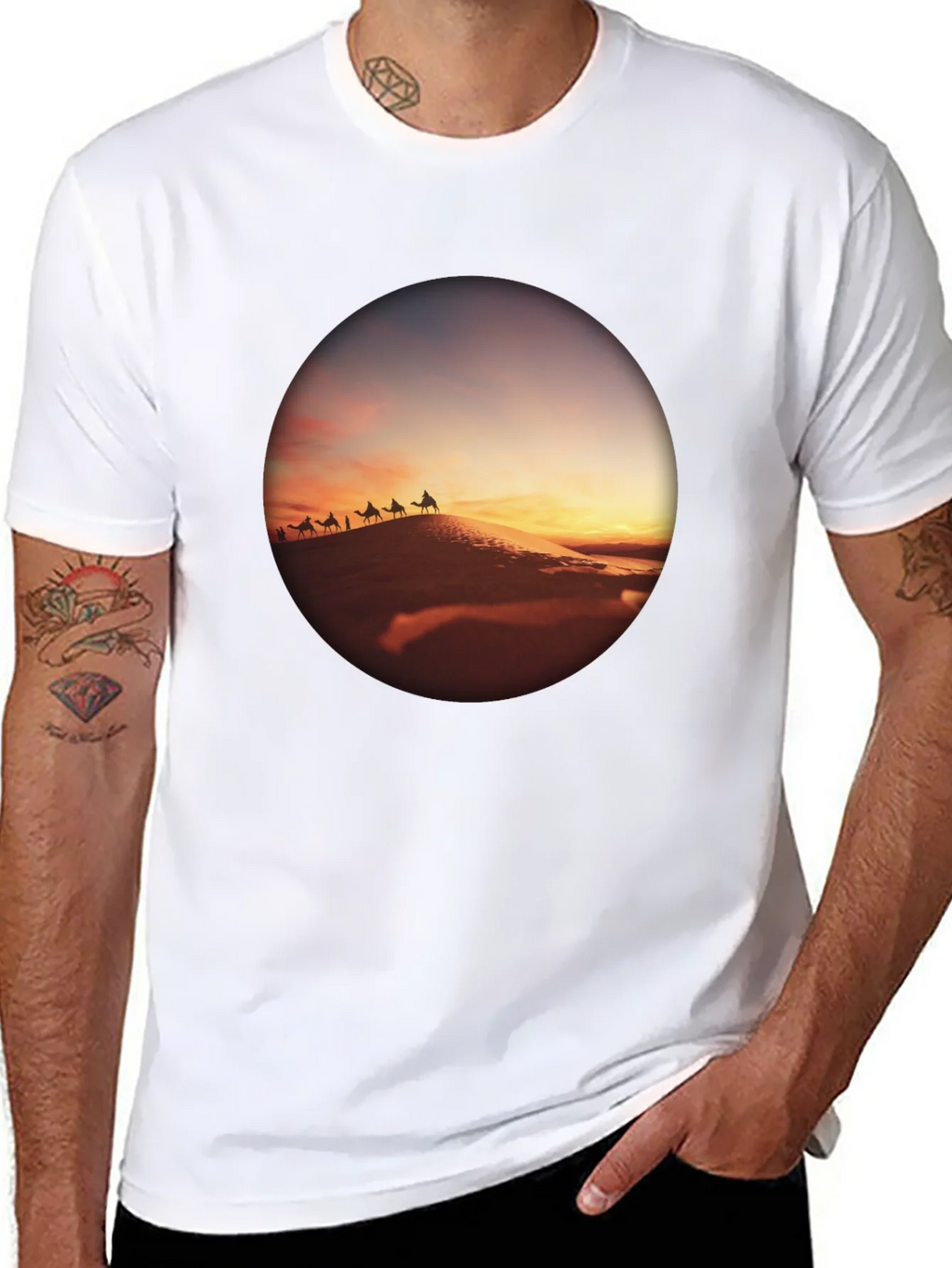 Desert Caravan Black T-Shirt product image 7