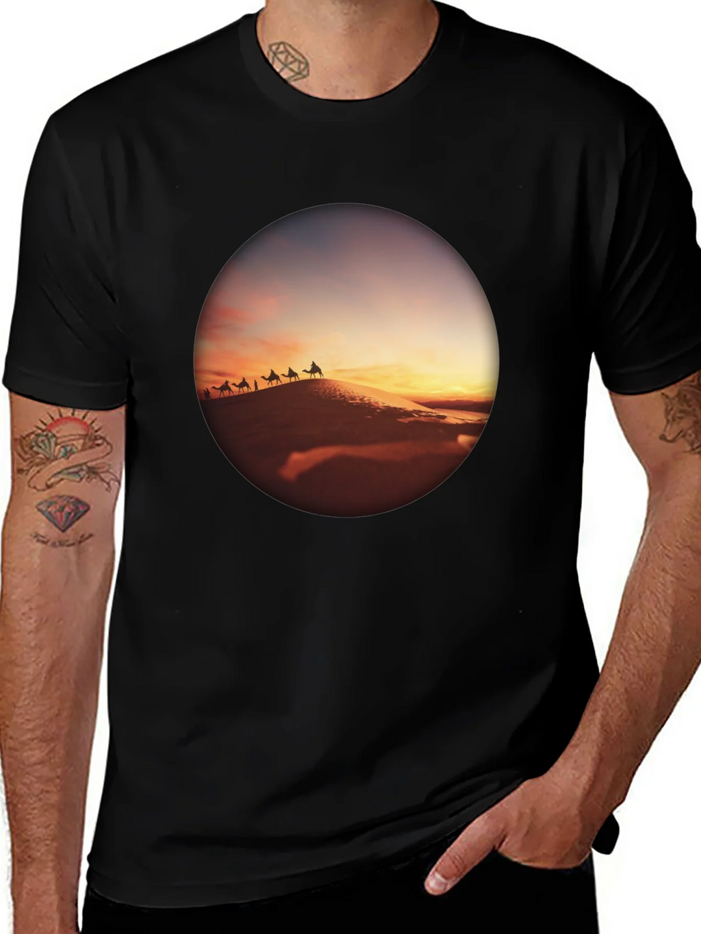 Desert Caravan Black T-Shirt product image 1