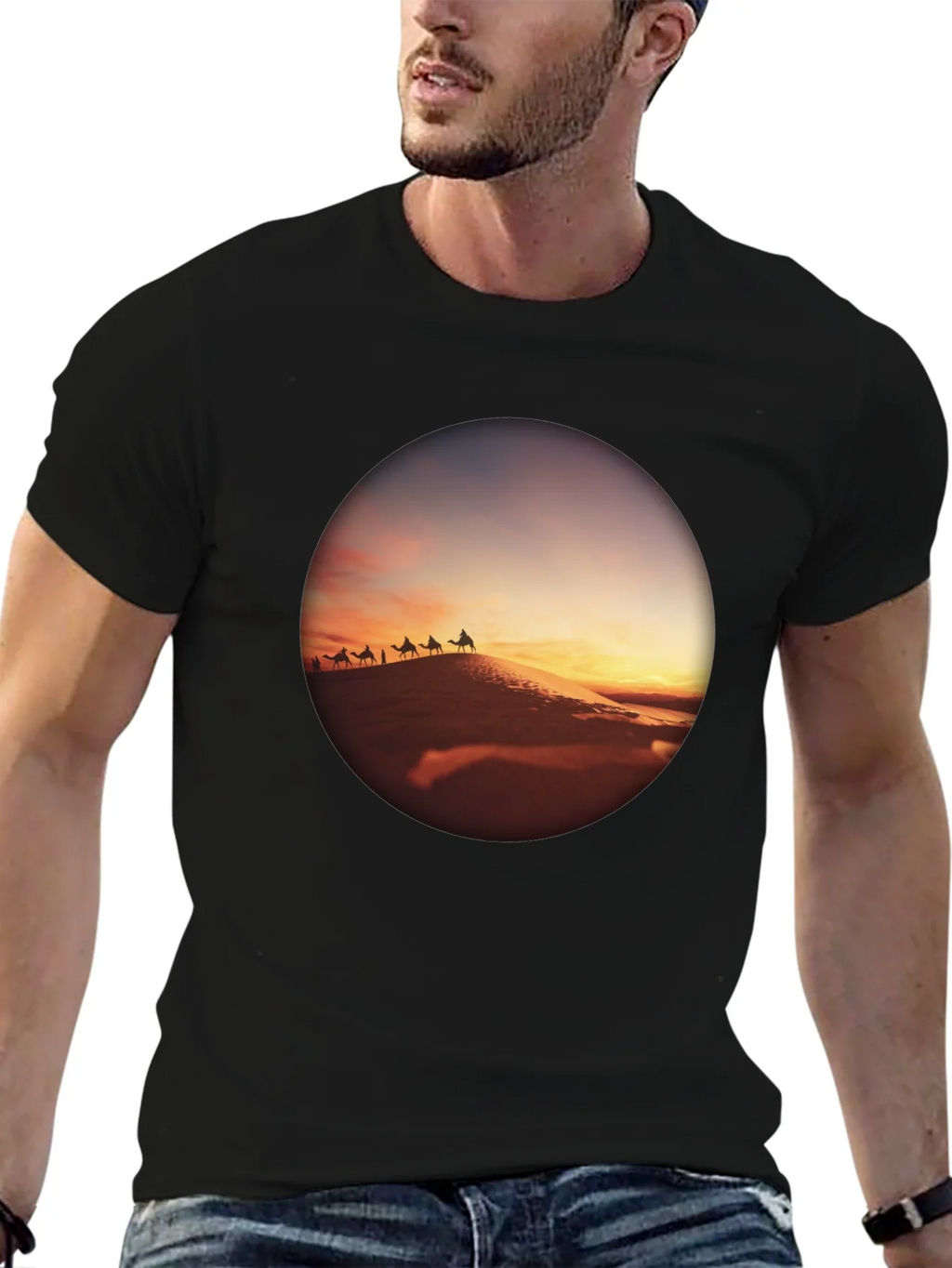 Desert Caravan Black T-Shirt product image 6