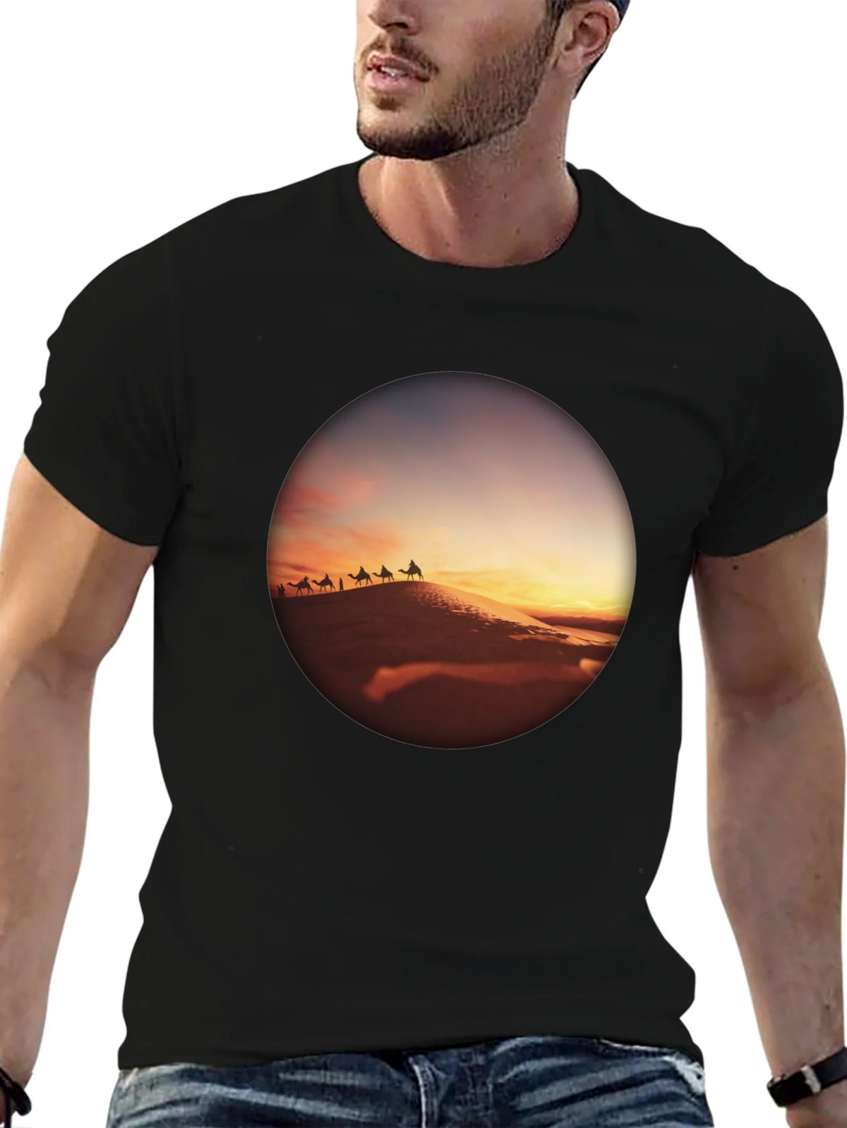 Desert Caravan Black T-Shirt product image 6