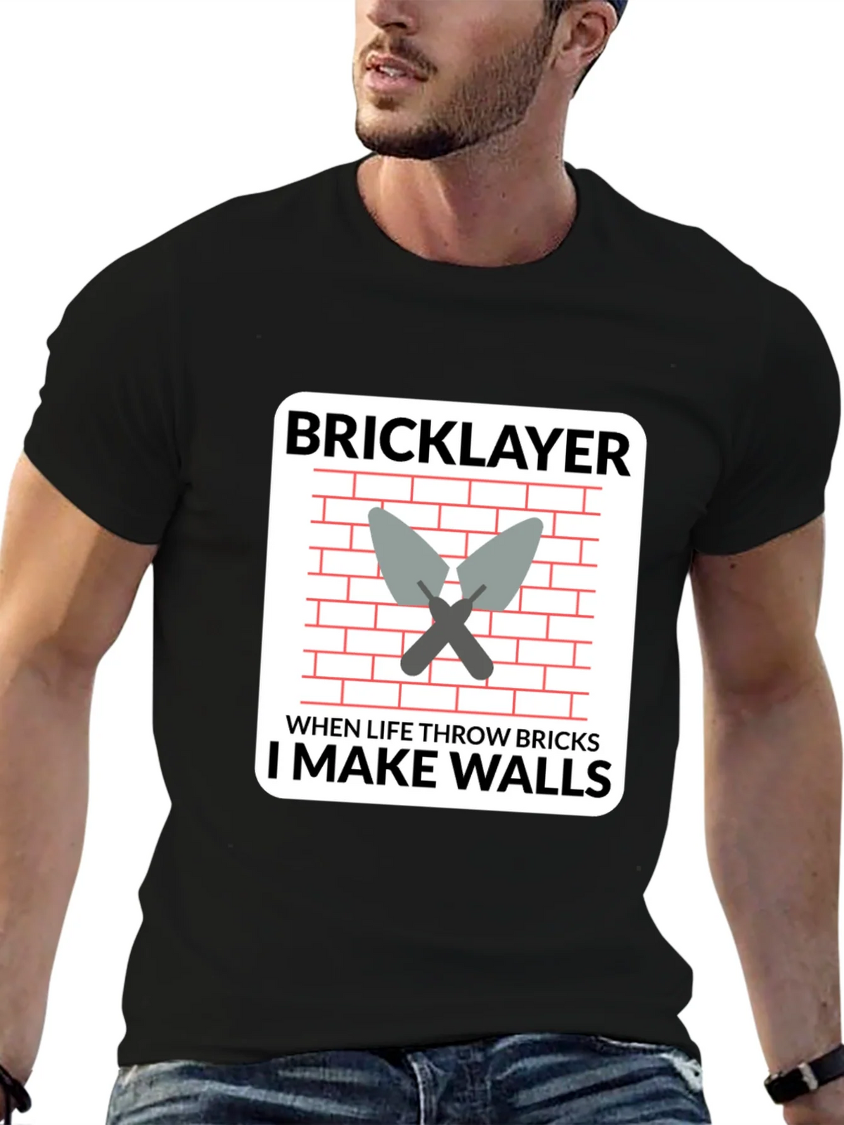 Bricklayer T-Shirt - I Make Walls Funny Job Tee product image 6