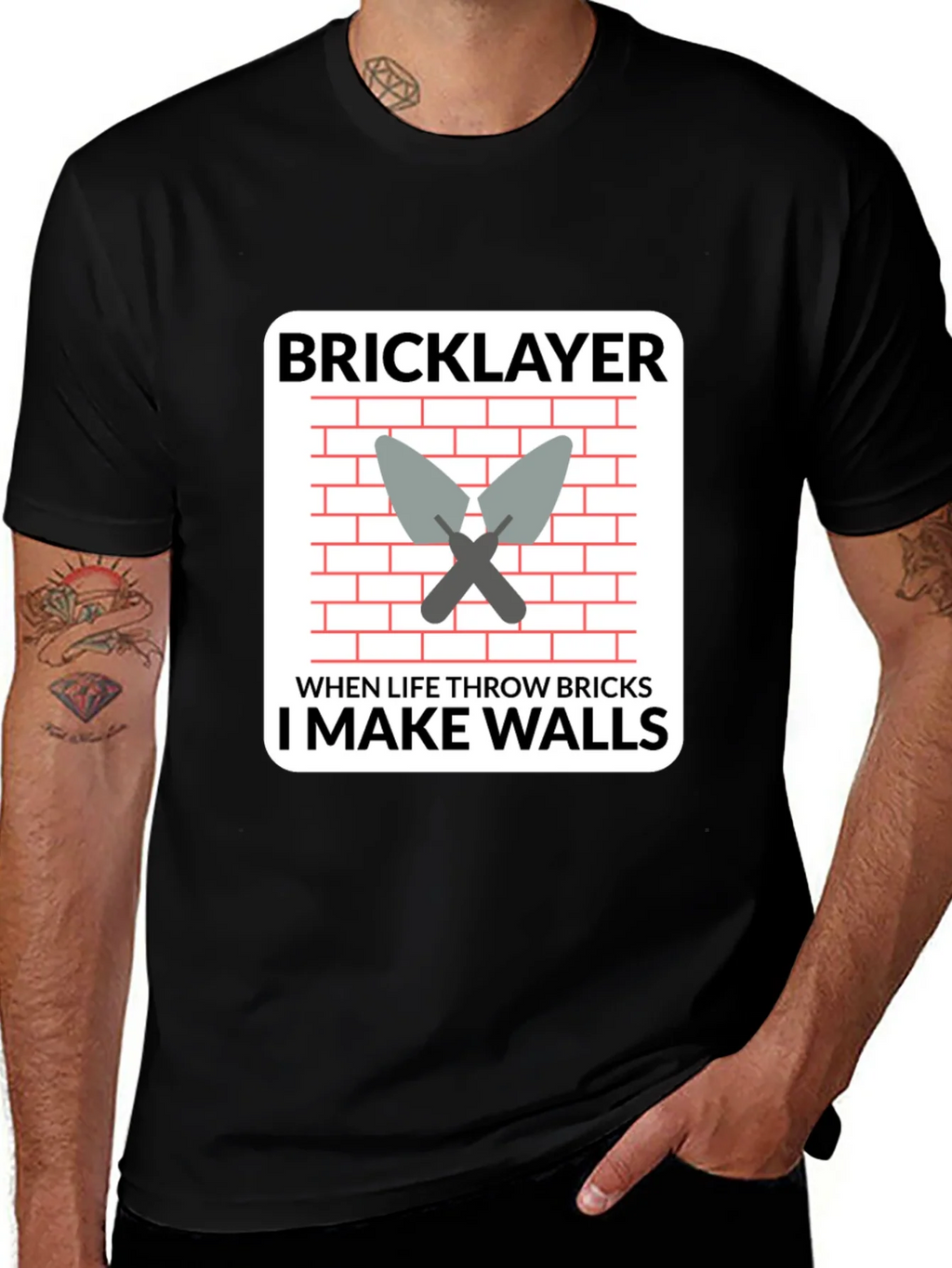 Bricklayer T-Shirt - I Make Walls Funny Job Tee product image 1