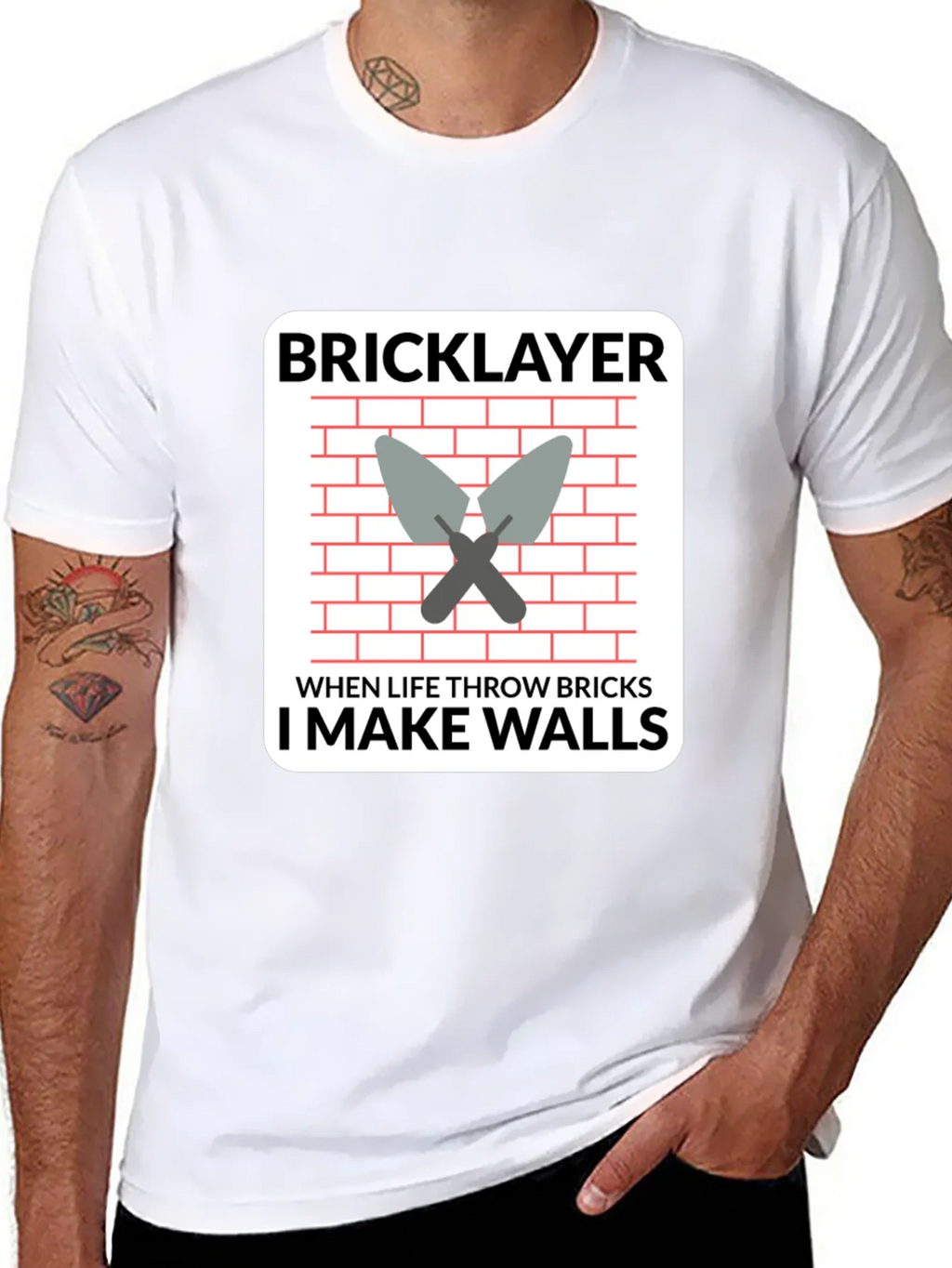 Bricklayer T-Shirt - I Make Walls Funny Job Tee product image 7