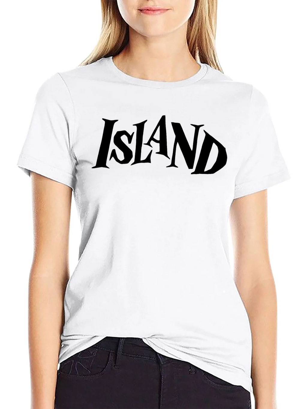 Island Graphic Tee - Black Cotton T-Shirt product image 8