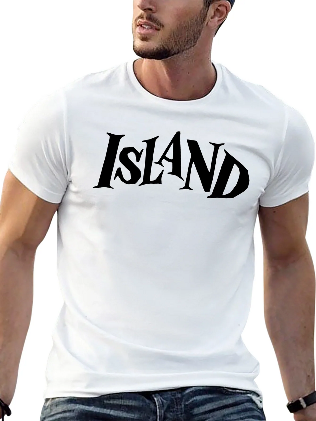 Island Graphic Tee - Black Cotton T-Shirt product image 12