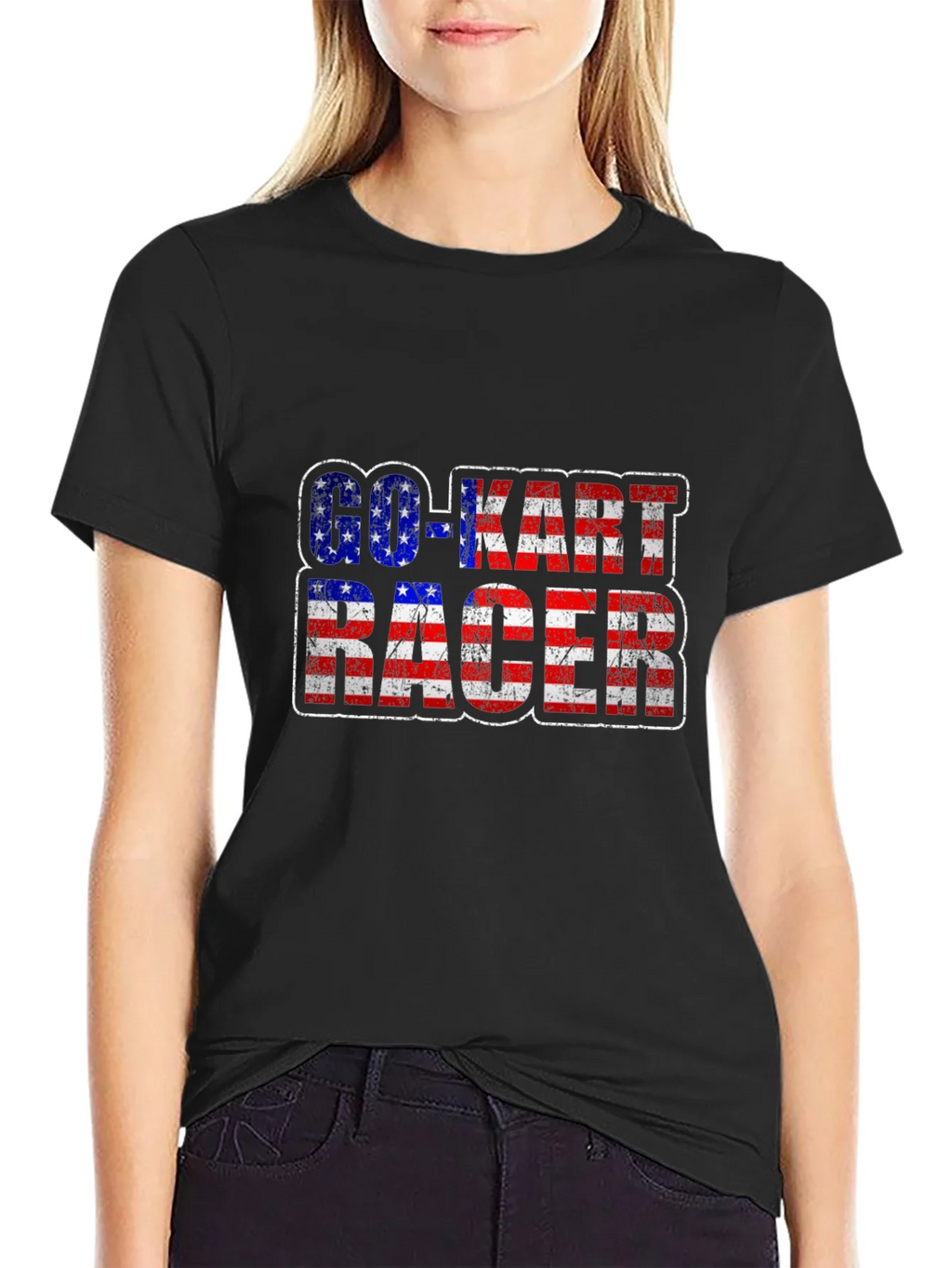 Go-Kart Racer American Flag T-Shirt product image 2