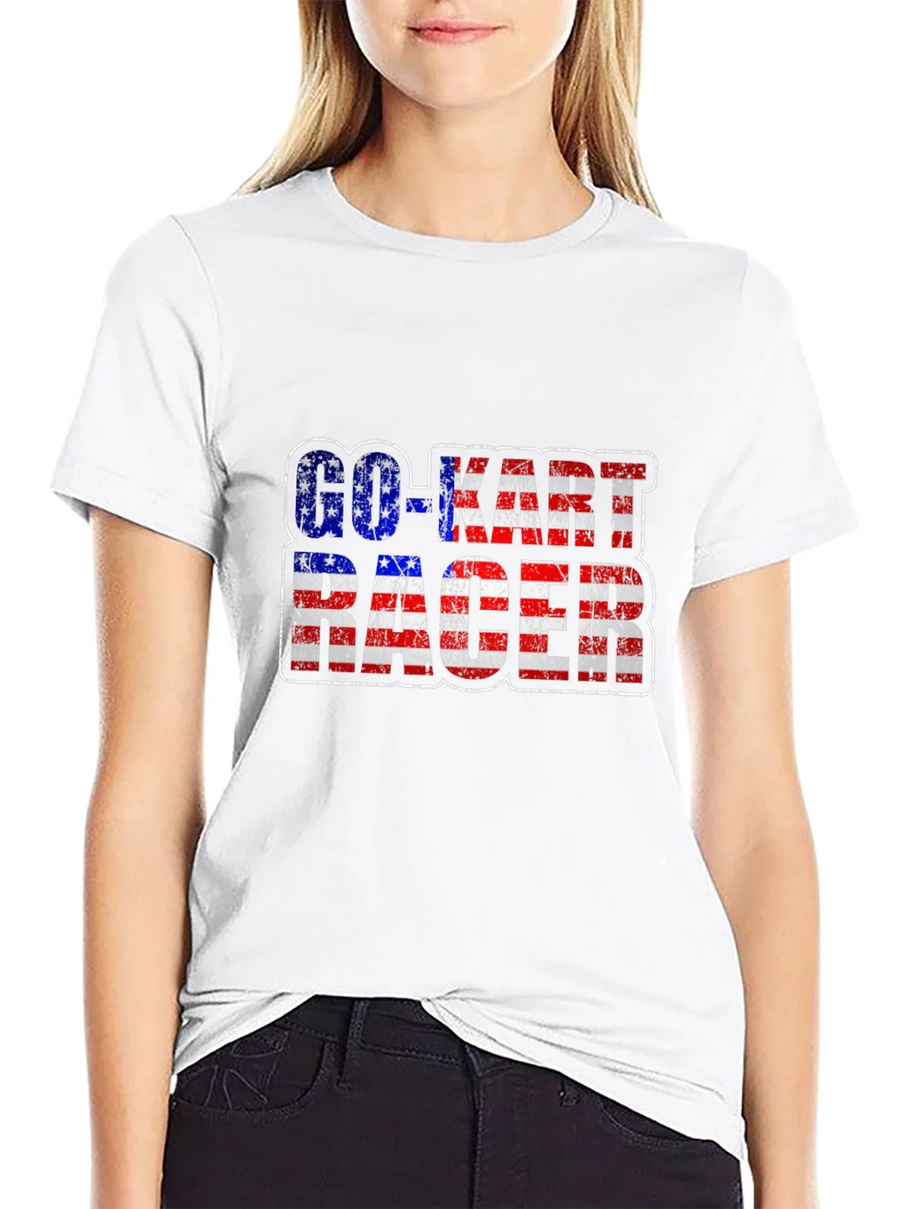 Go-Kart Racer American Flag T-Shirt product image 8