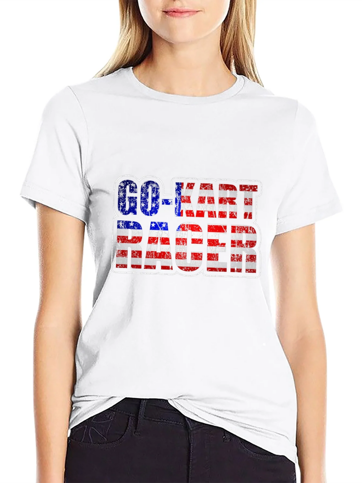 Go-Kart Racer American Flag T-Shirt product image 8