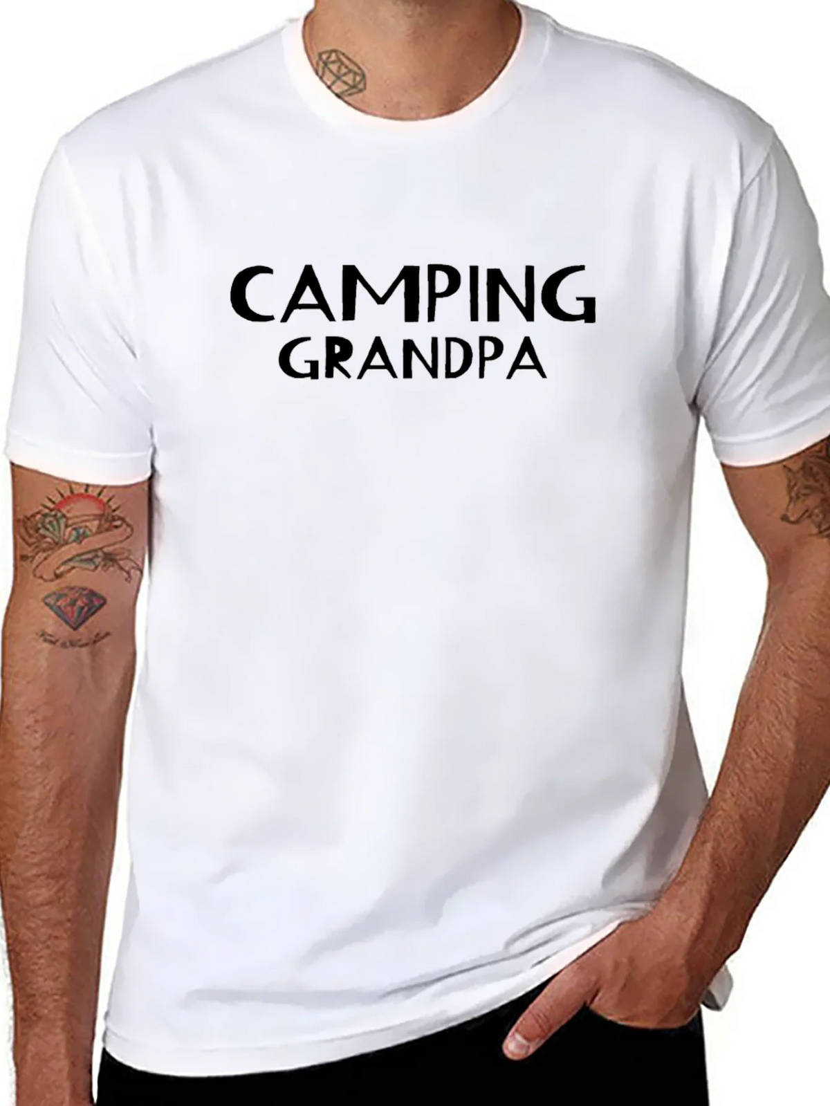 Camping Grandpa T-Shirt - Black Graphic Tee product image 7