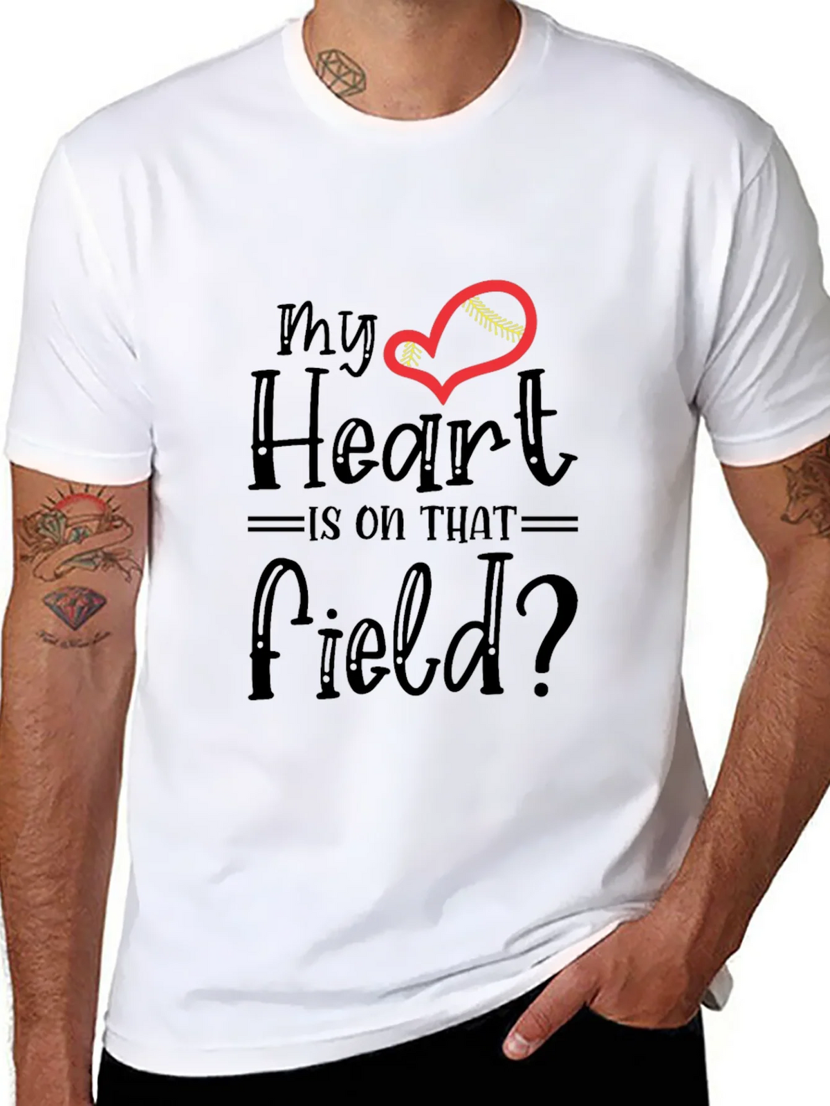 My Heart Is On That Field T-Shirt - Baseball Lover Tee product image 7