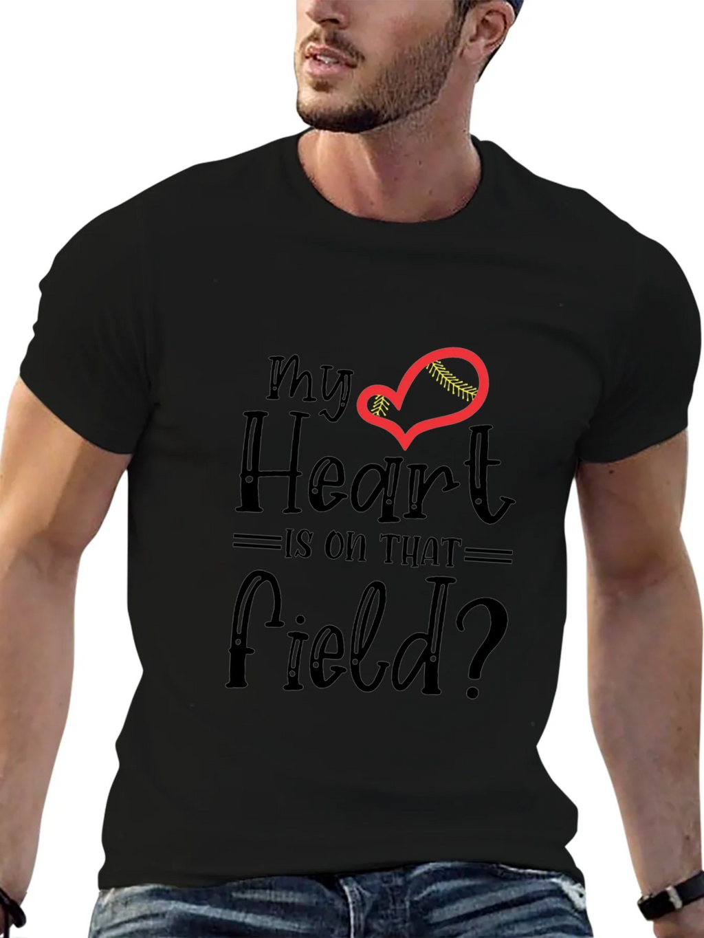 My Heart Is On That Field T-Shirt - Baseball Lover Tee product image 6