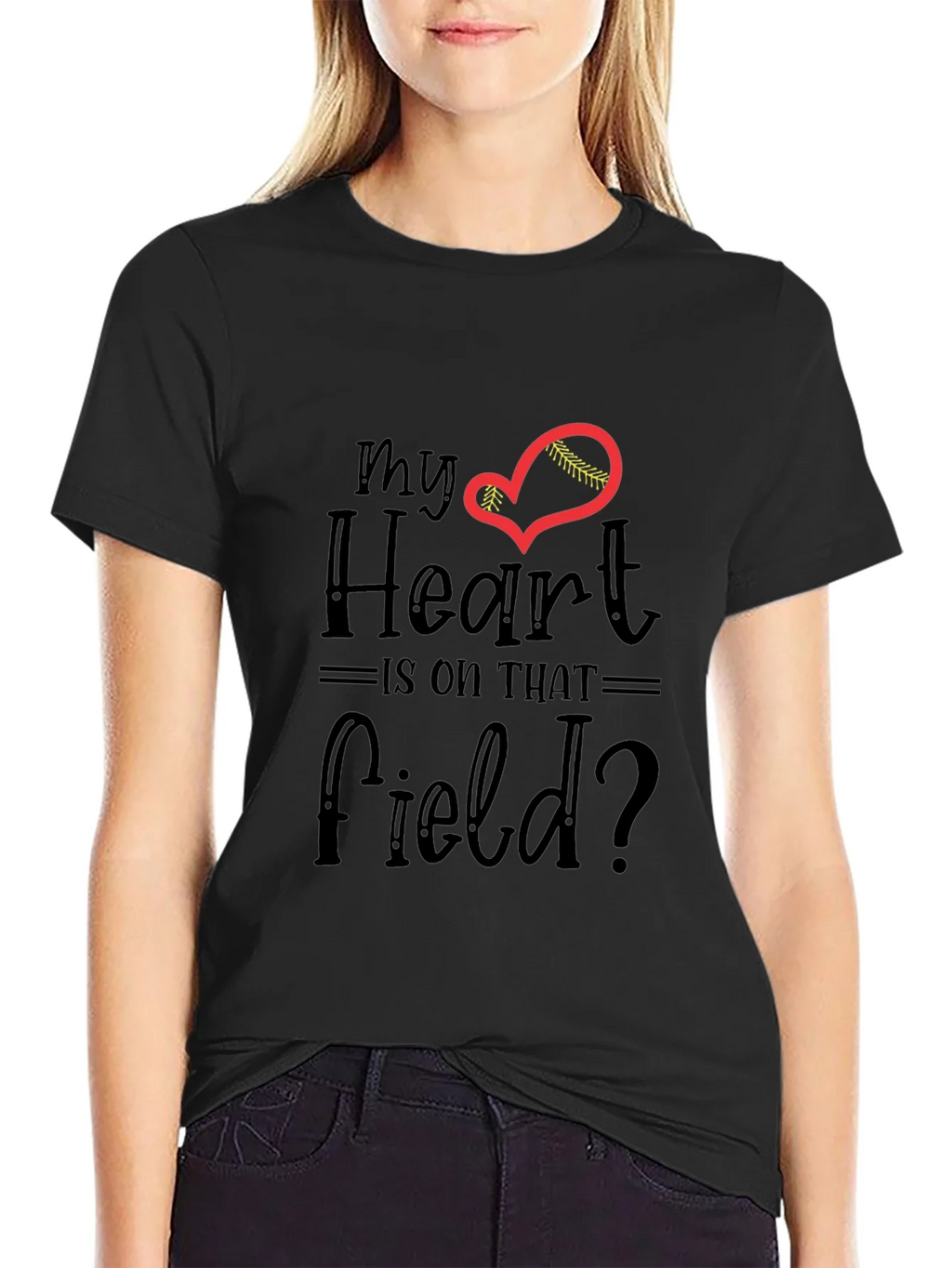 My Heart Is On That Field T-Shirt - Baseball Lover Tee product image 2