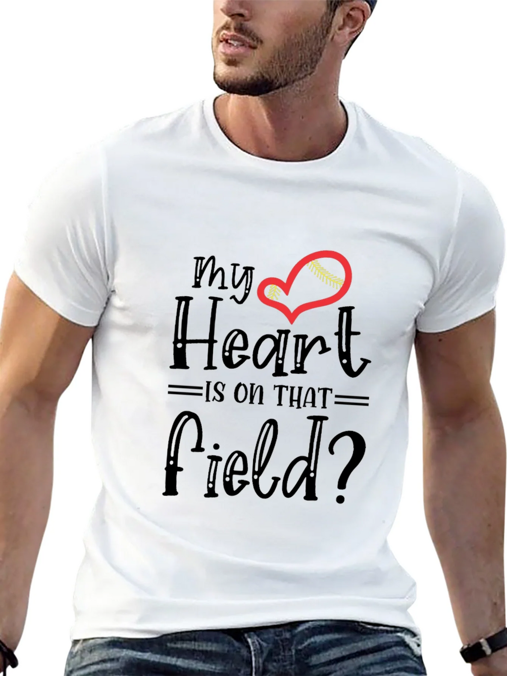 My Heart Is On That Field T-Shirt - Baseball Lover Tee product image 12