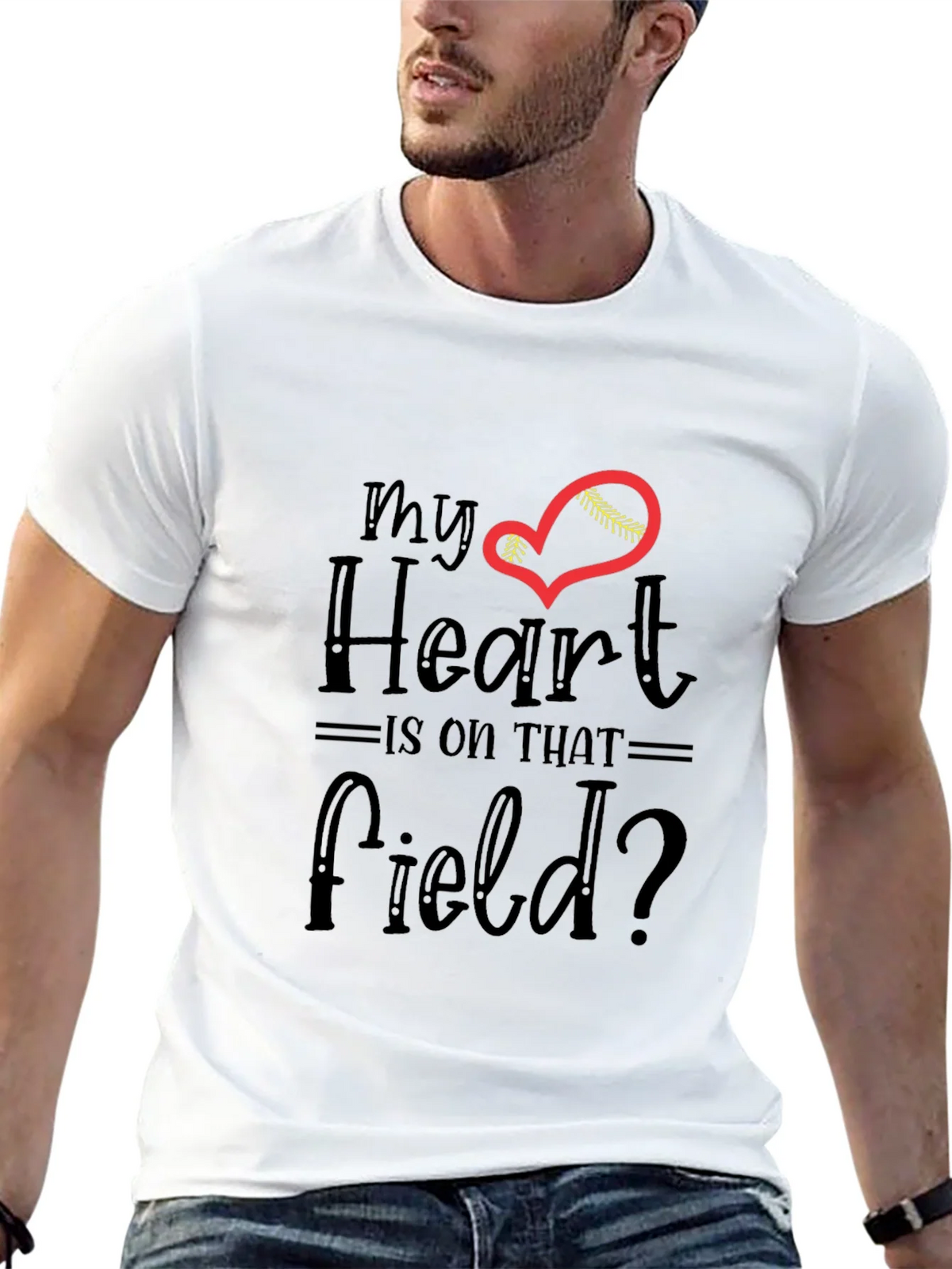 My Heart Is On That Field T-Shirt - Baseball Lover Tee product image 12
