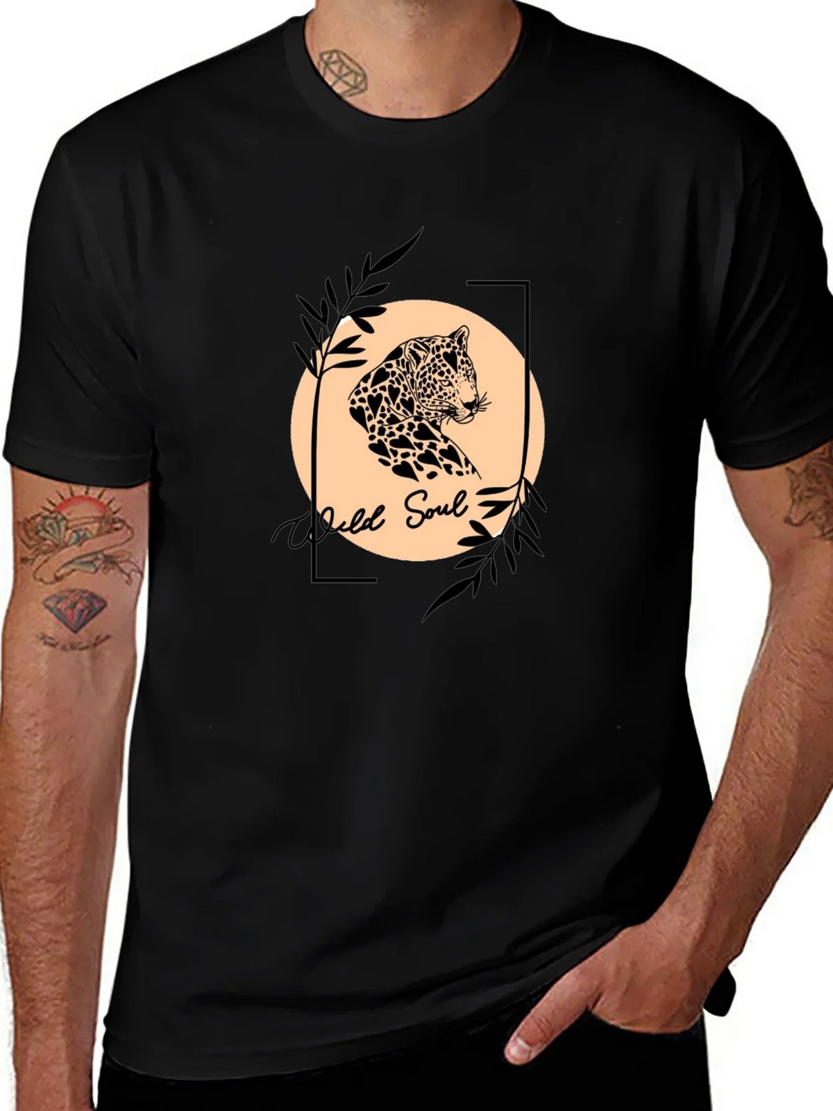 Wild Soul Graphic Tee - Leopard Print Design product image 1