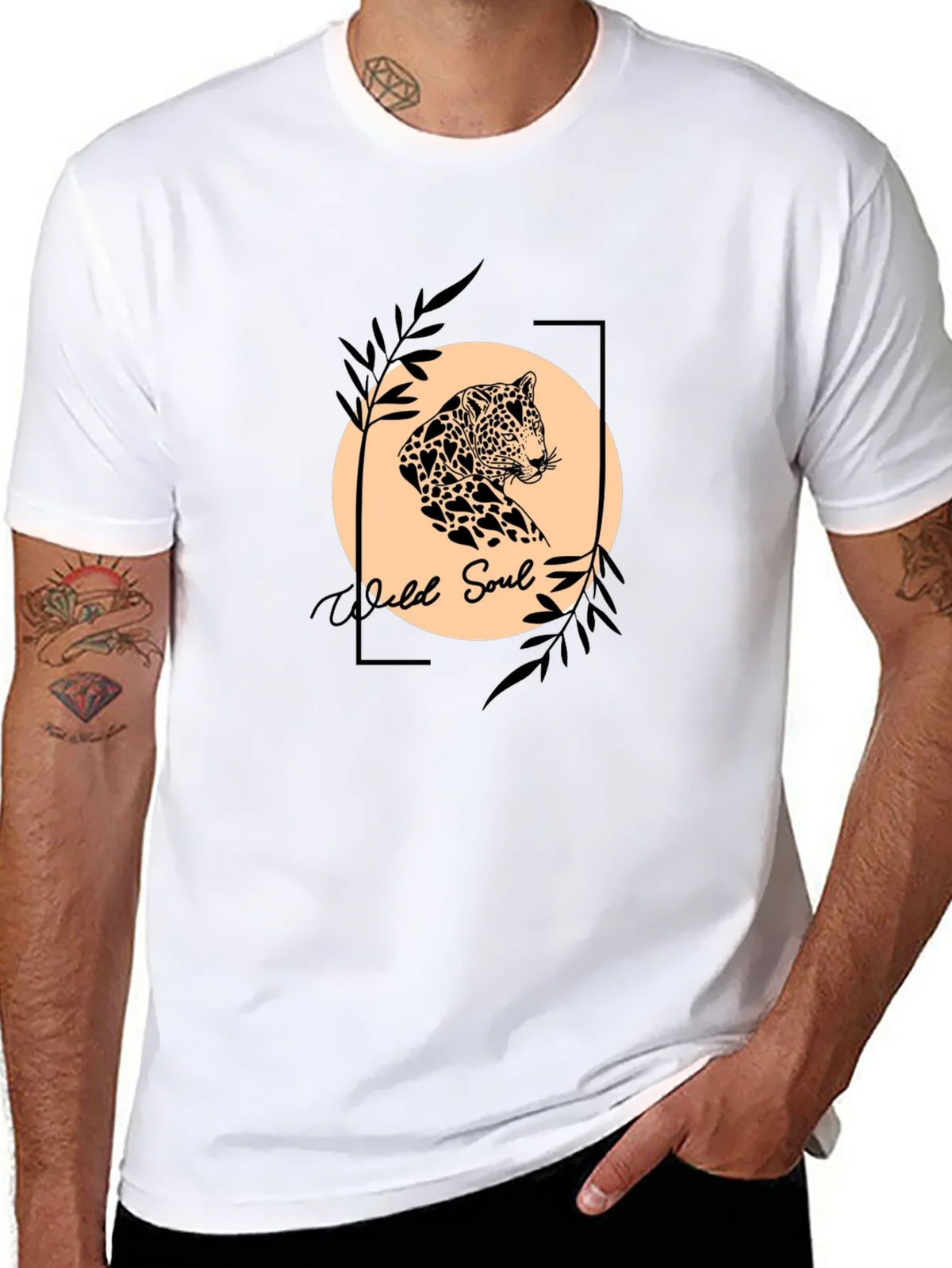 Wild Soul Graphic Tee - Leopard Print Design product image 7