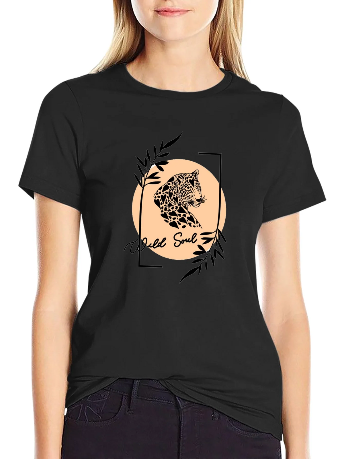 Wild Soul Graphic Tee - Leopard Print Design product image 2