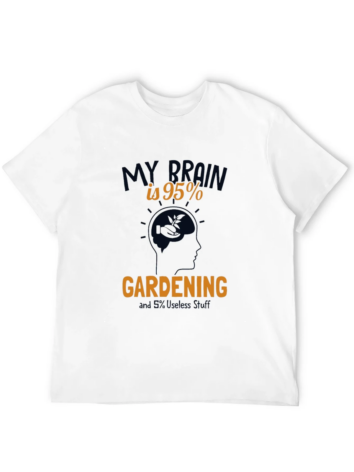 Gardening Brain Graphic Tee - Black Cotton T-Shirt product image 11