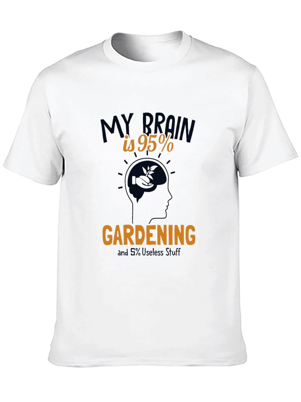 Gardening Brain Graphic Tee - Black Cotton T-Shirt product image 9