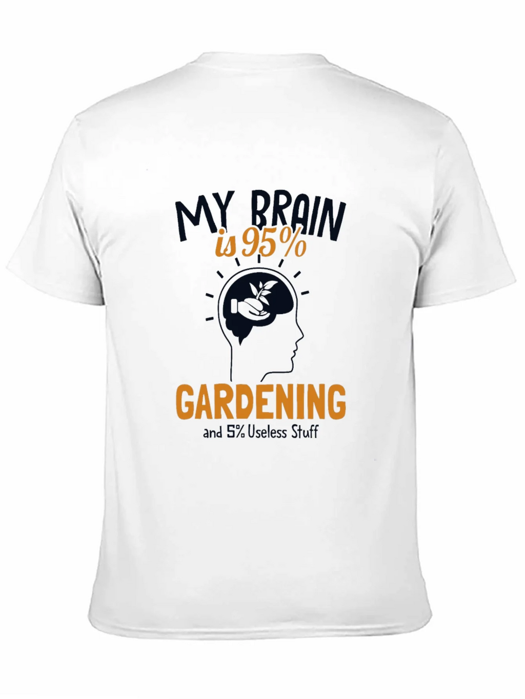Gardening Brain Graphic Tee - Black Cotton T-Shirt product image 10