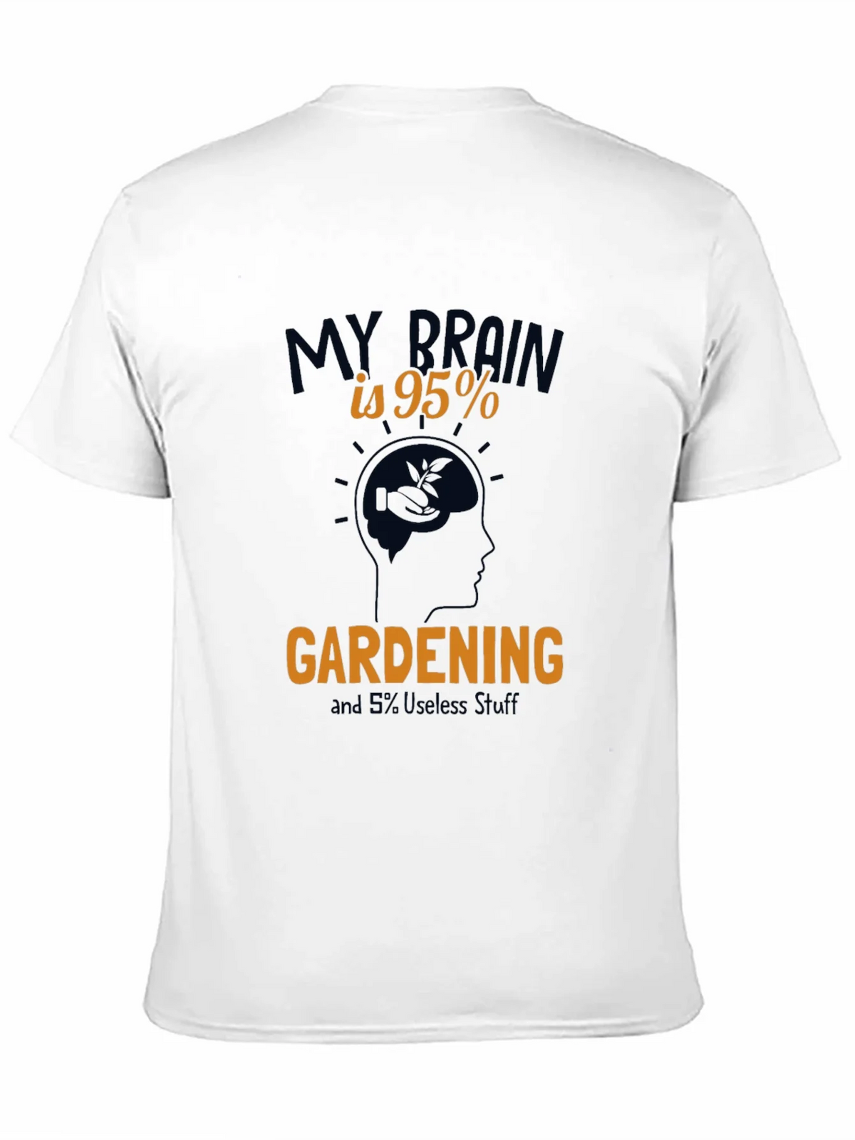 Gardening Brain Graphic Tee - Black Cotton T-Shirt product image 10