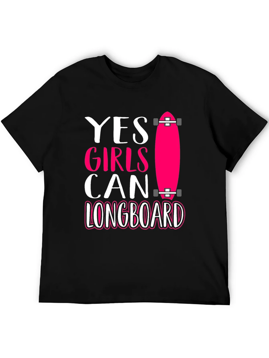Yes Girls Can Longboard Graphic Tee product image 5