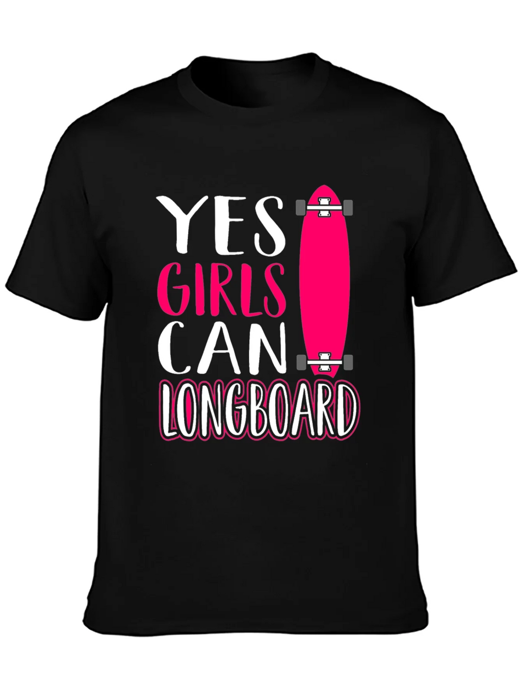 Yes Girls Can Longboard Graphic Tee product image 3
